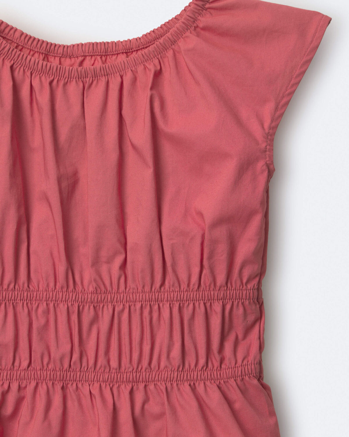 Toddler Girl Elastic Waist Peplum Top - Rose - Image 6