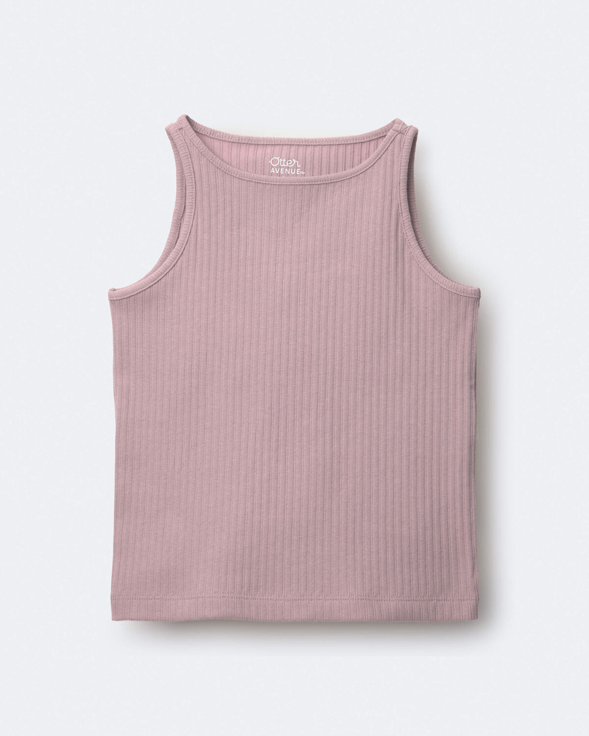 Toddler Girl Ribbed Playtime Tank Top - Mauve - Image 2