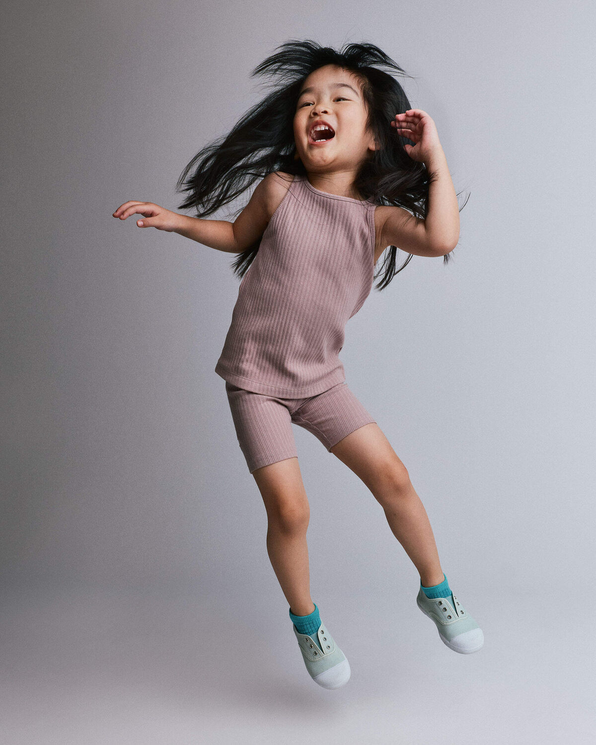 Toddler Girl Brooklyn Bike Shorts - Mauve - Image 4