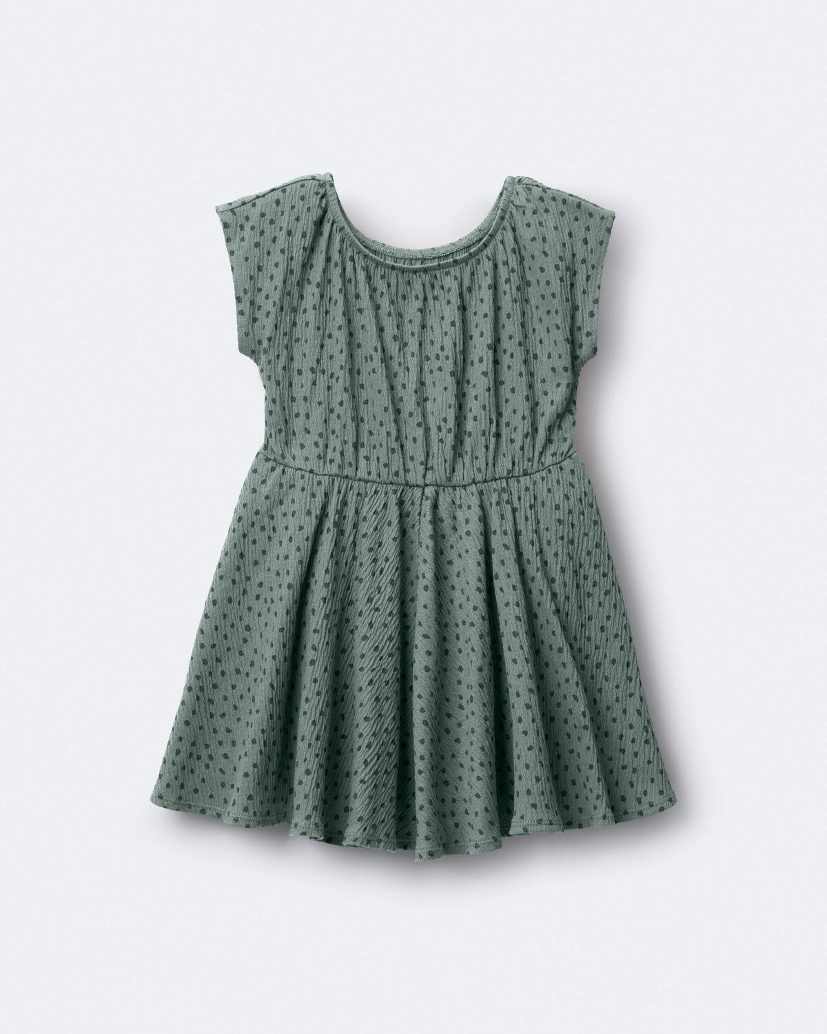 Toddler Girl Avenue Twirl™ Dress in Dot Print - Olive - Image 2