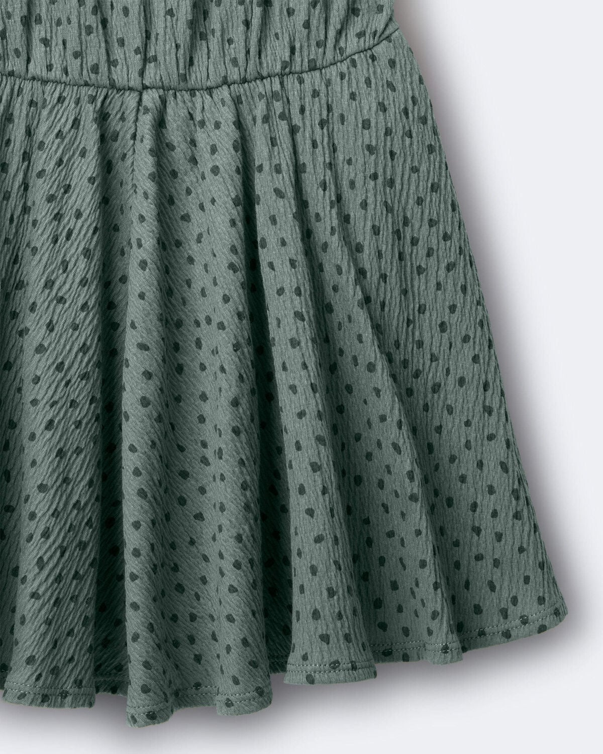 Toddler Girl Avenue Twirl™ Dress in Dot Print - Olive - Image 6