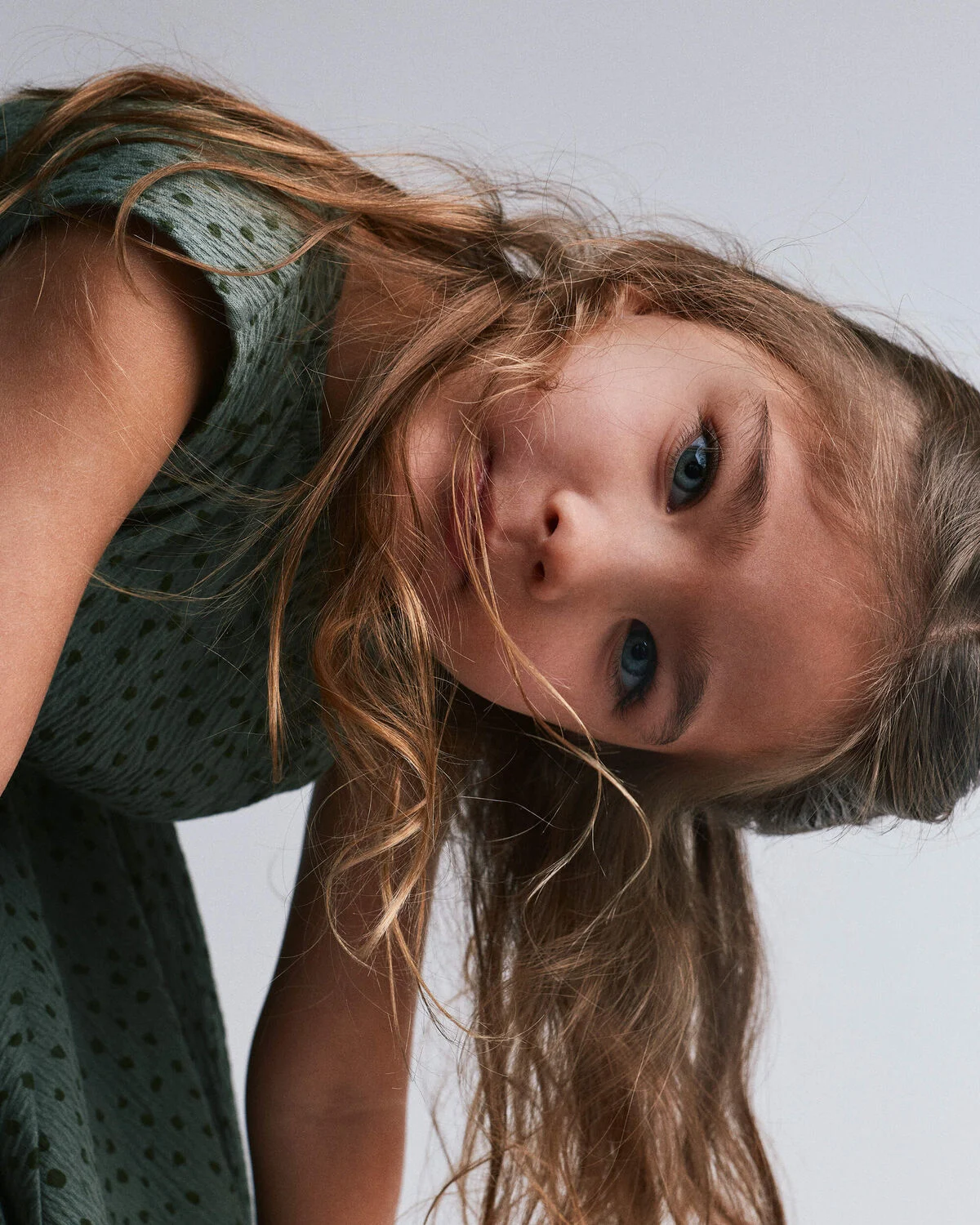 Toddler Girl Avenue Twirl™ Dress in Dot Print - Olive - Image 5