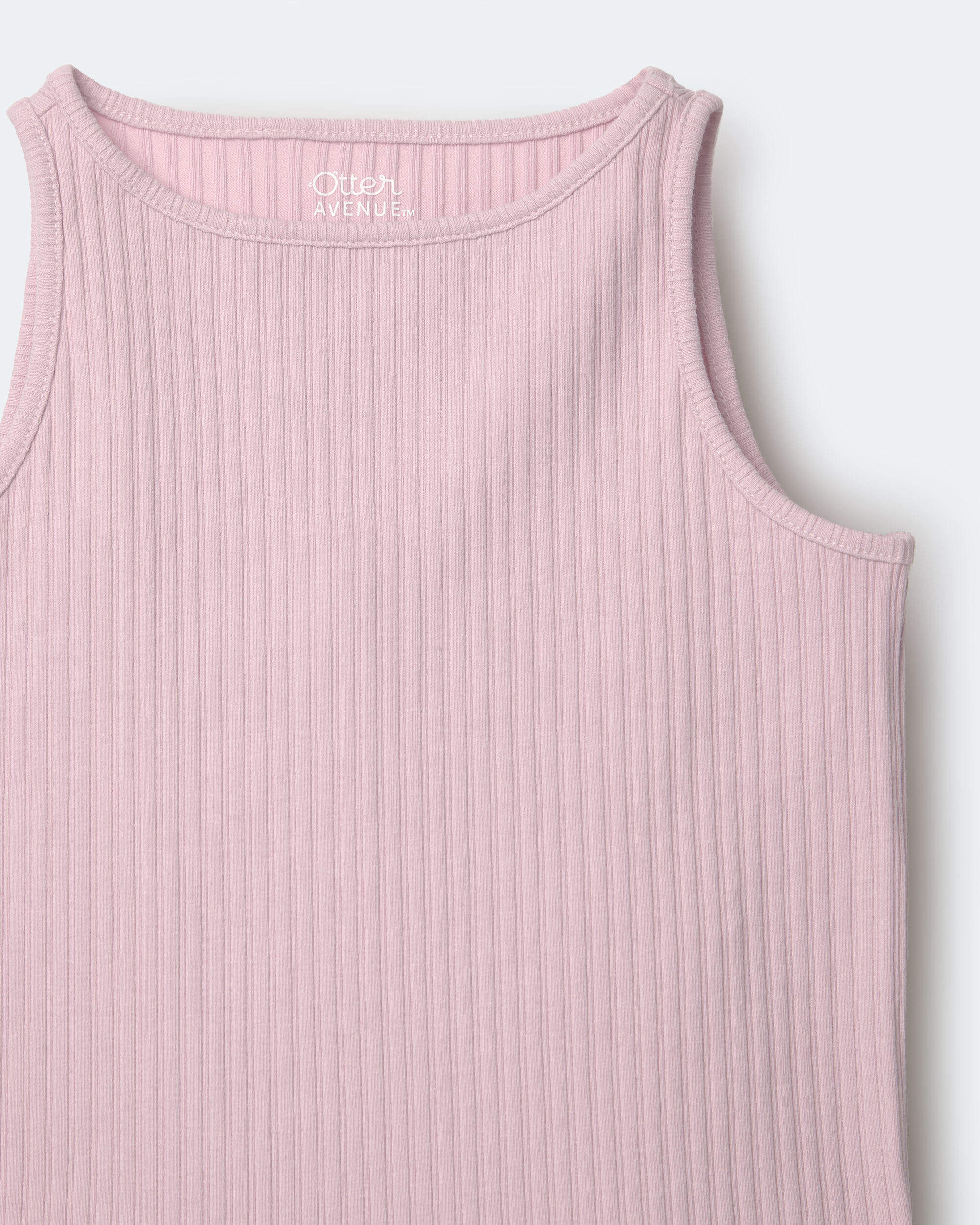 Toddler Girl Ribbed Playtime Tank Top - Light Pink - Image 6