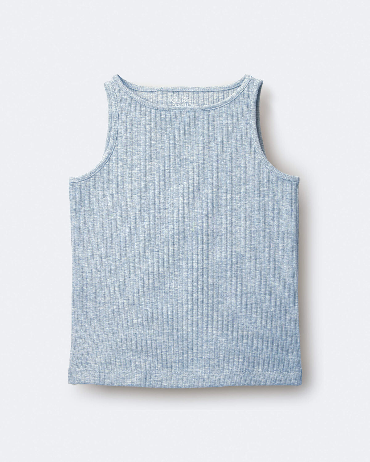 Toddler Girl Ribbed Playtime Tank Top - Heather Grey - Image 2