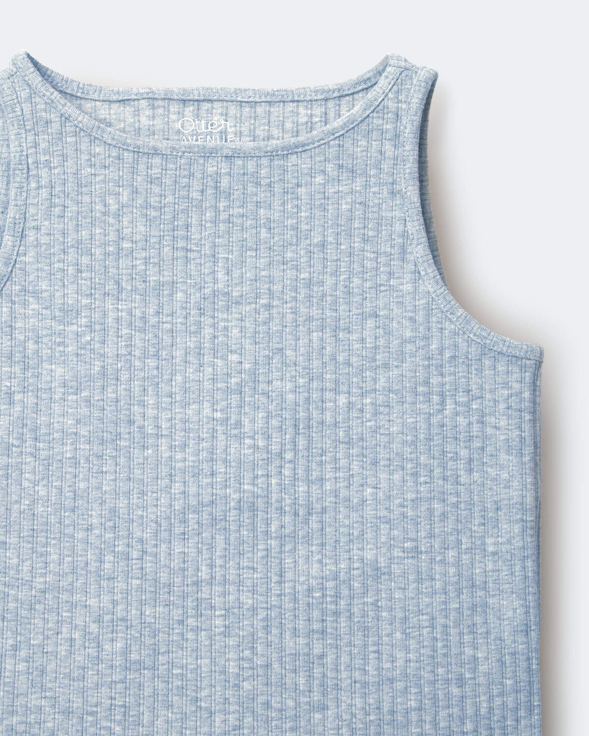 Toddler Girl Ribbed Playtime Tank Top - Heather Grey - Image 5
