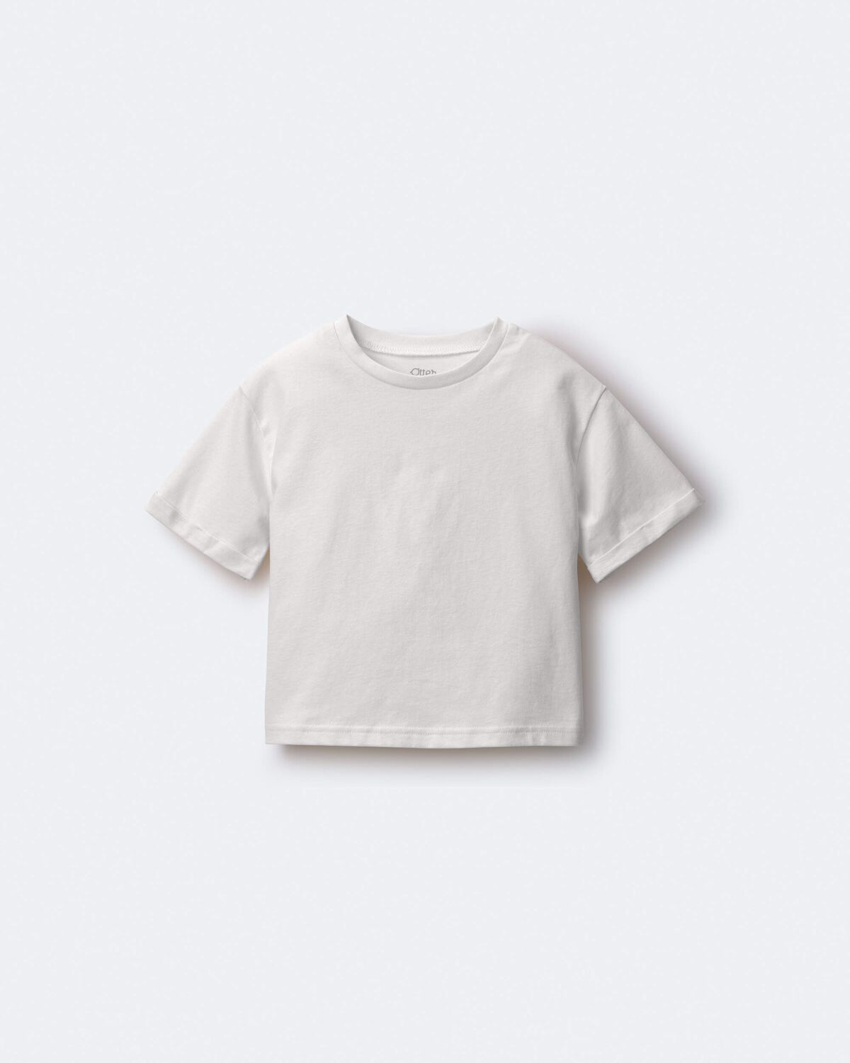 Toddler Rolled Cuff Tee - Cream - Image 2