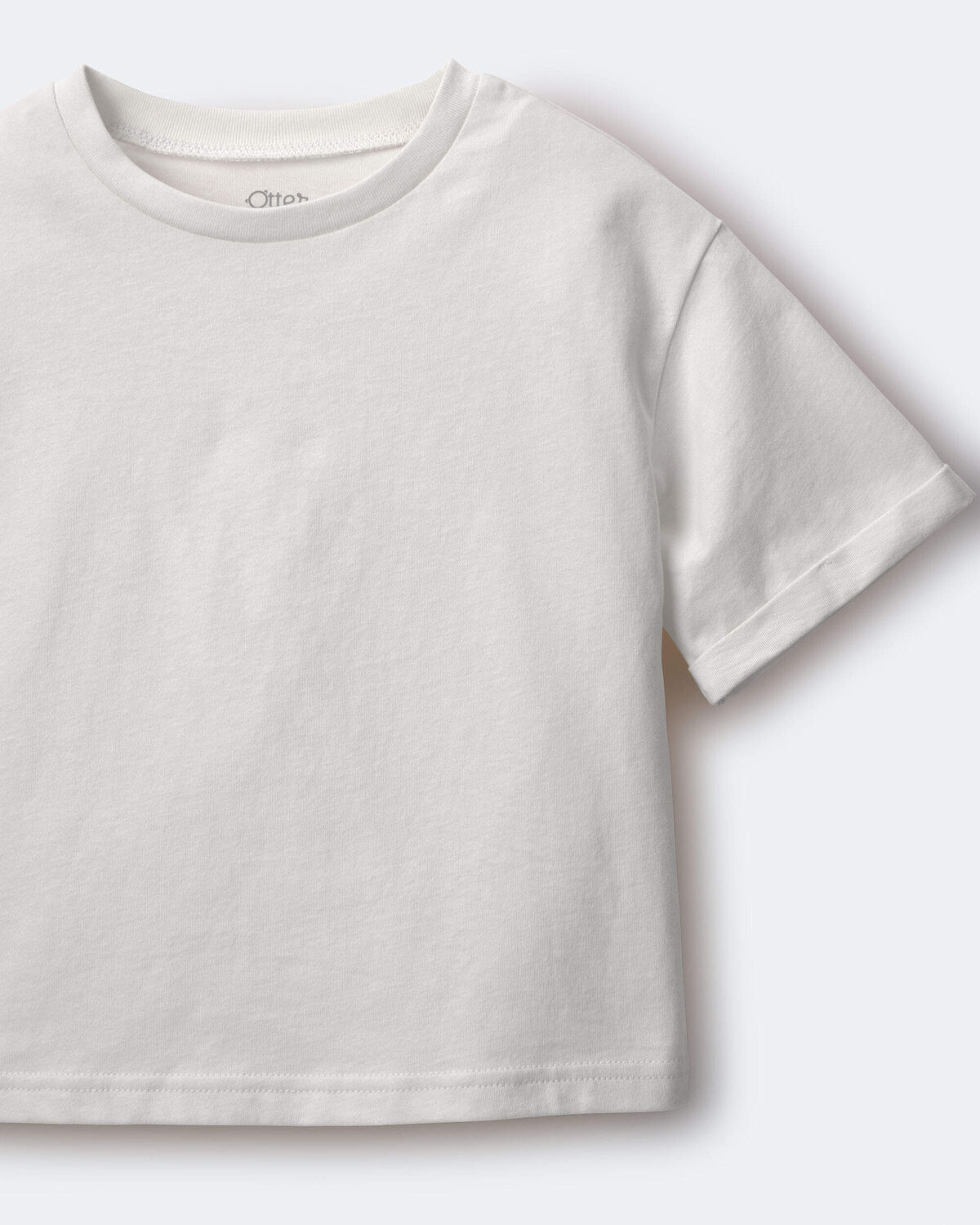 Toddler Rolled Cuff Tee - Cream - Image 6