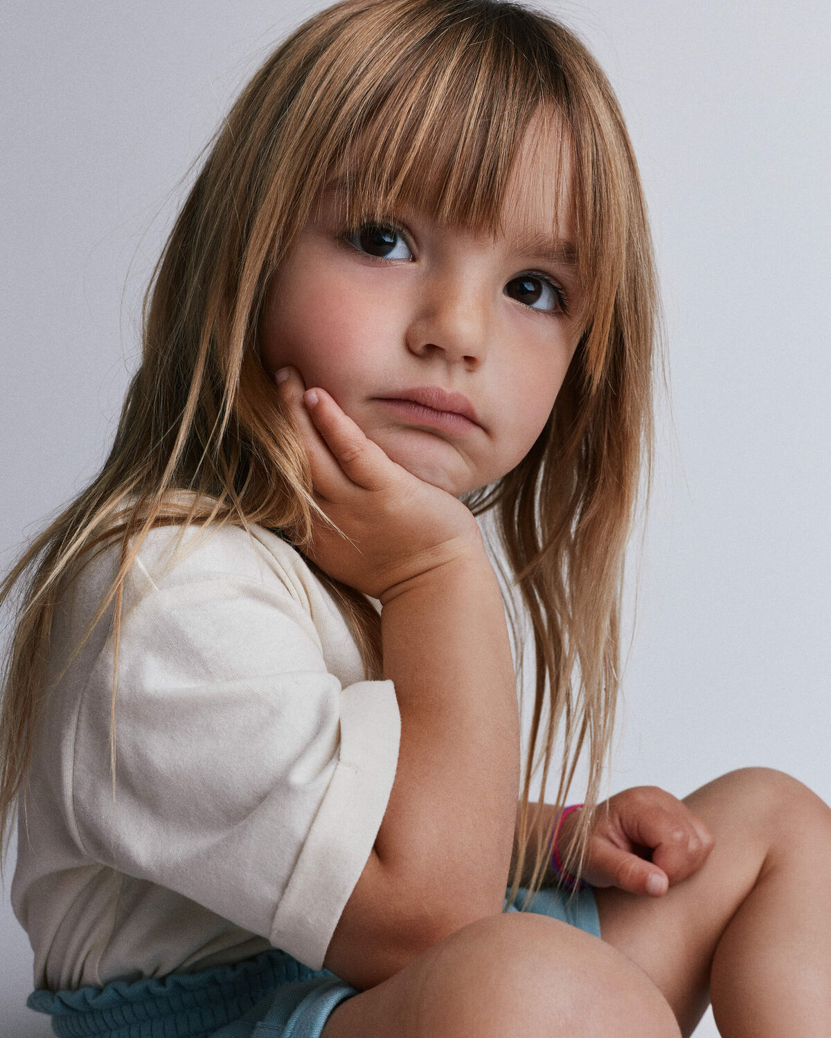 Toddler Rolled Cuff Tee - Cream - Image 5