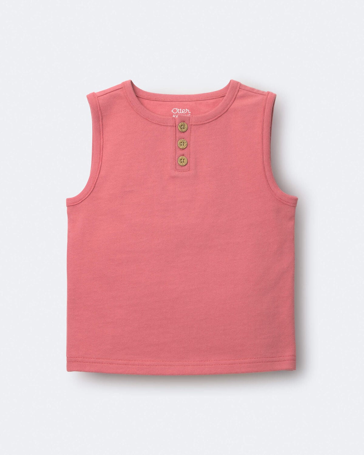Toddler Boy Henley Tank - Rose - Image 2