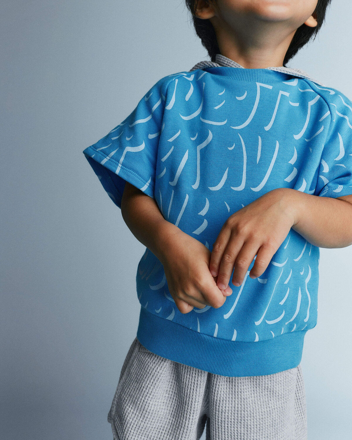 Toddler Elastic-Waist Tee in Otter Avenue Print - Blue - Image 3