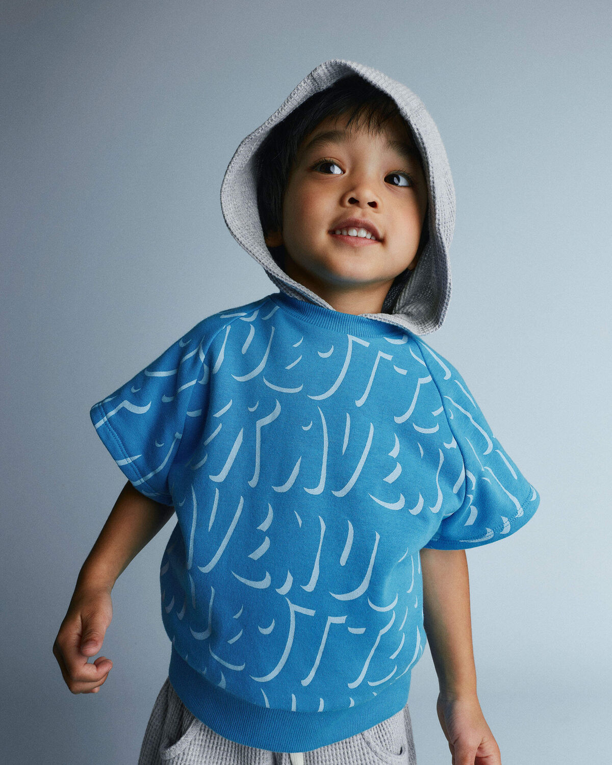 Toddler Elastic-Waist Tee in Otter Avenue Print - Blue - Image 4