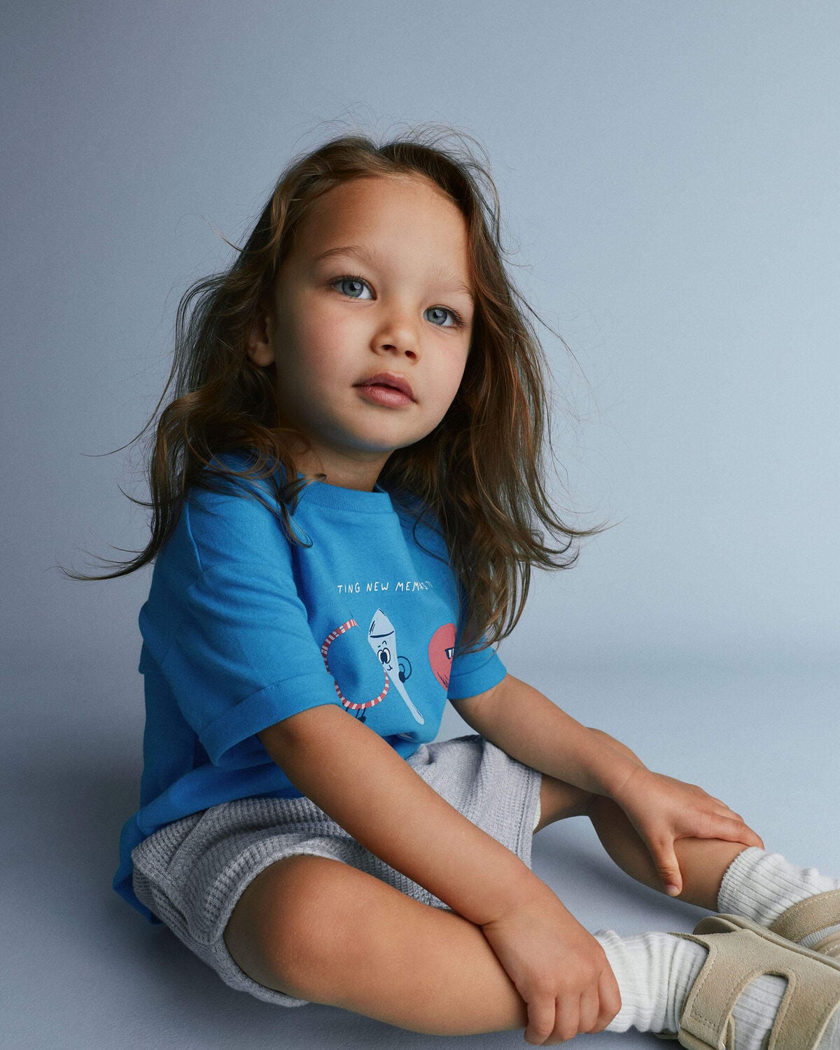 Toddler 'Recreation Club' Rolled Cuff Tee - Blue - Image 3