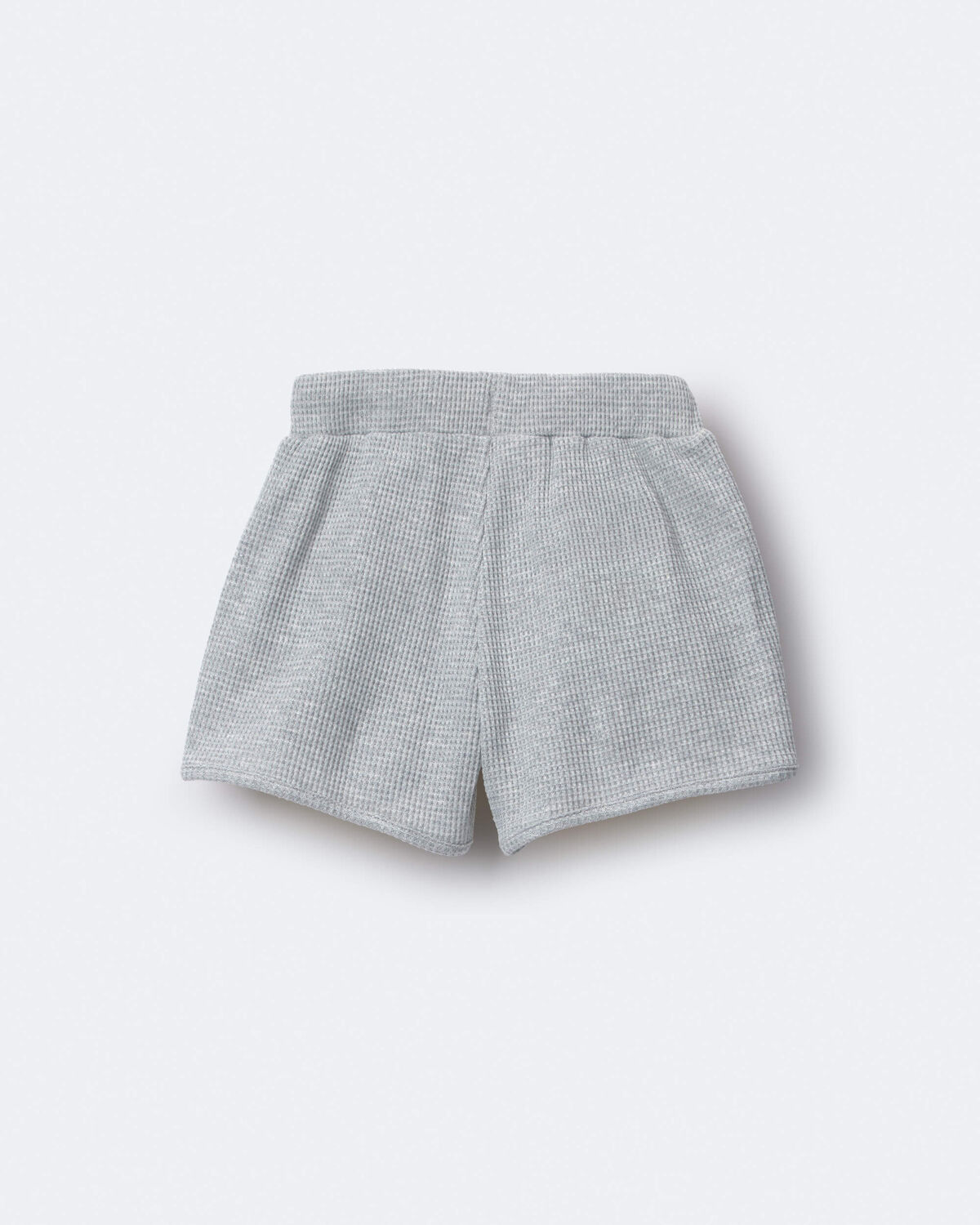 Toddler Waffle Knit Dolphin-Hem Short - Heather Grey - Image 5
