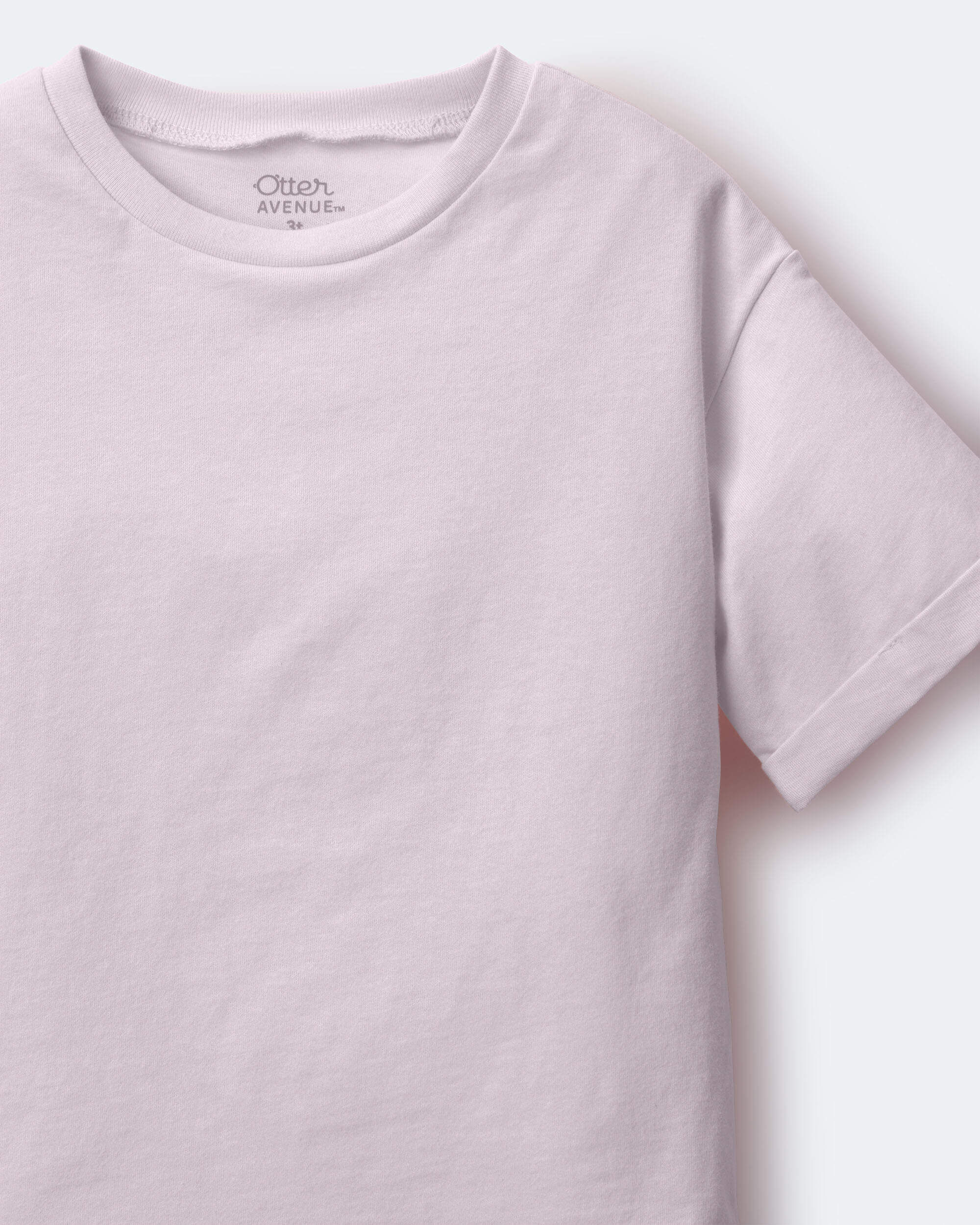 Toddler Rolled Cuff Tee - Light Pink - Image 6