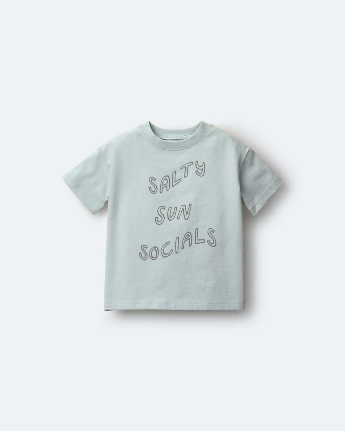 Toddler 'Salty Sun Socials' Premium Relaxed Graphic Tee - Light Blue - Image 2