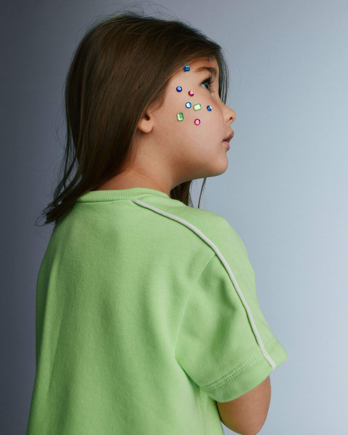 Toddler Girl Henley T-Shirt Dress - Lime Green - Image 4
