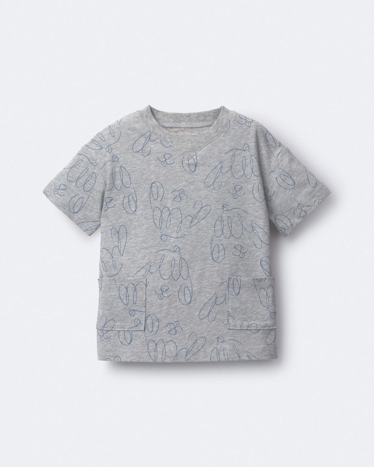 Toddler Otter Pocket Tee - Heather Grey