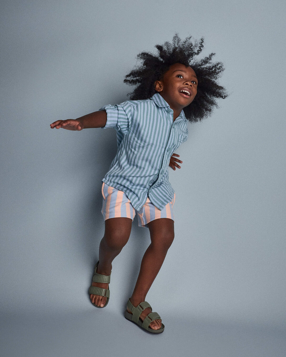 Toddler City Park™ Short in Stripes - Blue/Pink - Image 3
