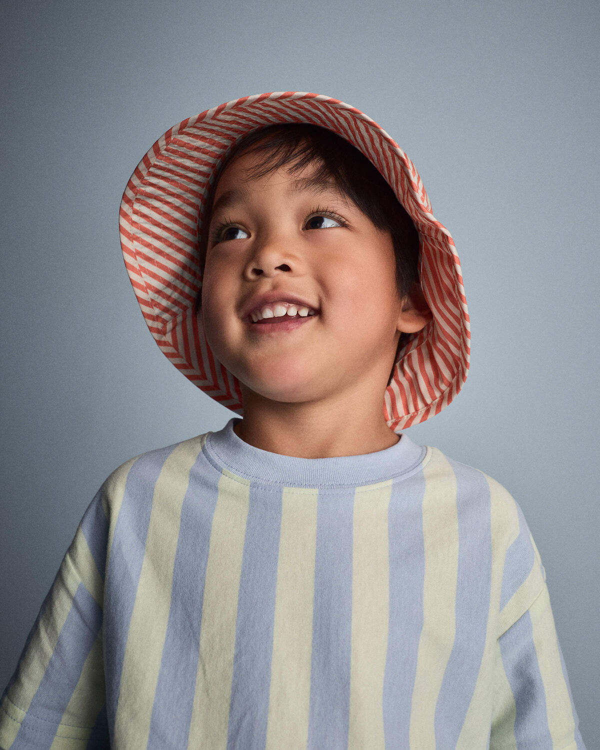 Toddler Boy Relaxed Tee in Stripes - Blue/Yellow - Image 3