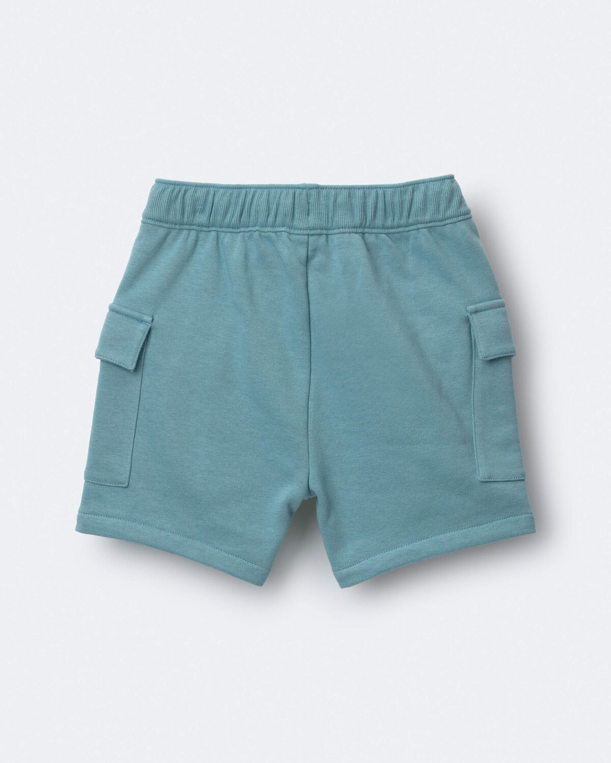 Toddler Boy French Terry Cargo Shorts - Teal - Image 5