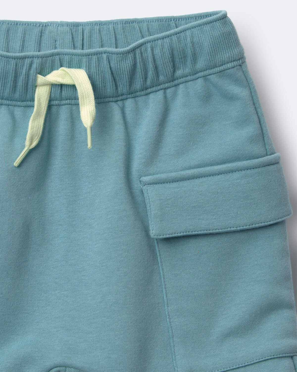 Toddler Boy French Terry Cargo Shorts - Teal - Image 6