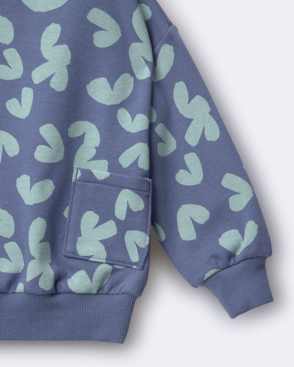 Toddler Otter Sweatshirt™ with Pockets in Abstract Print - Slate Blue - Image 5