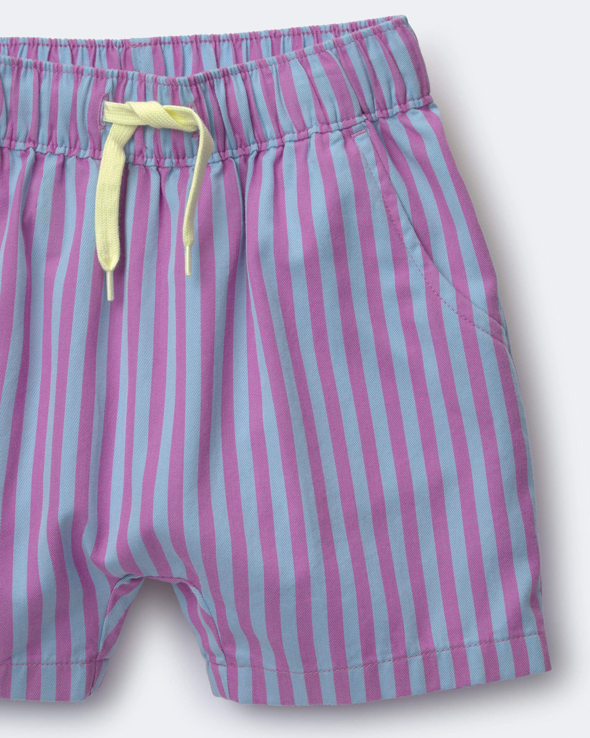 Toddler Boy Playground Shorts in Stripes - Blue - Image 5