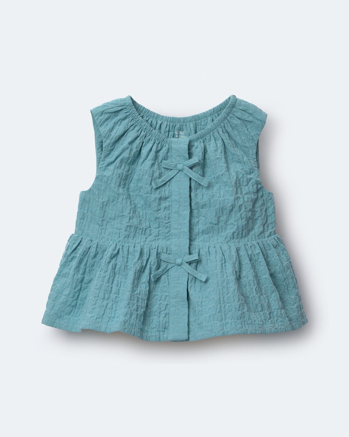 Toddler Girl Peplum Top - Teal - Image 2