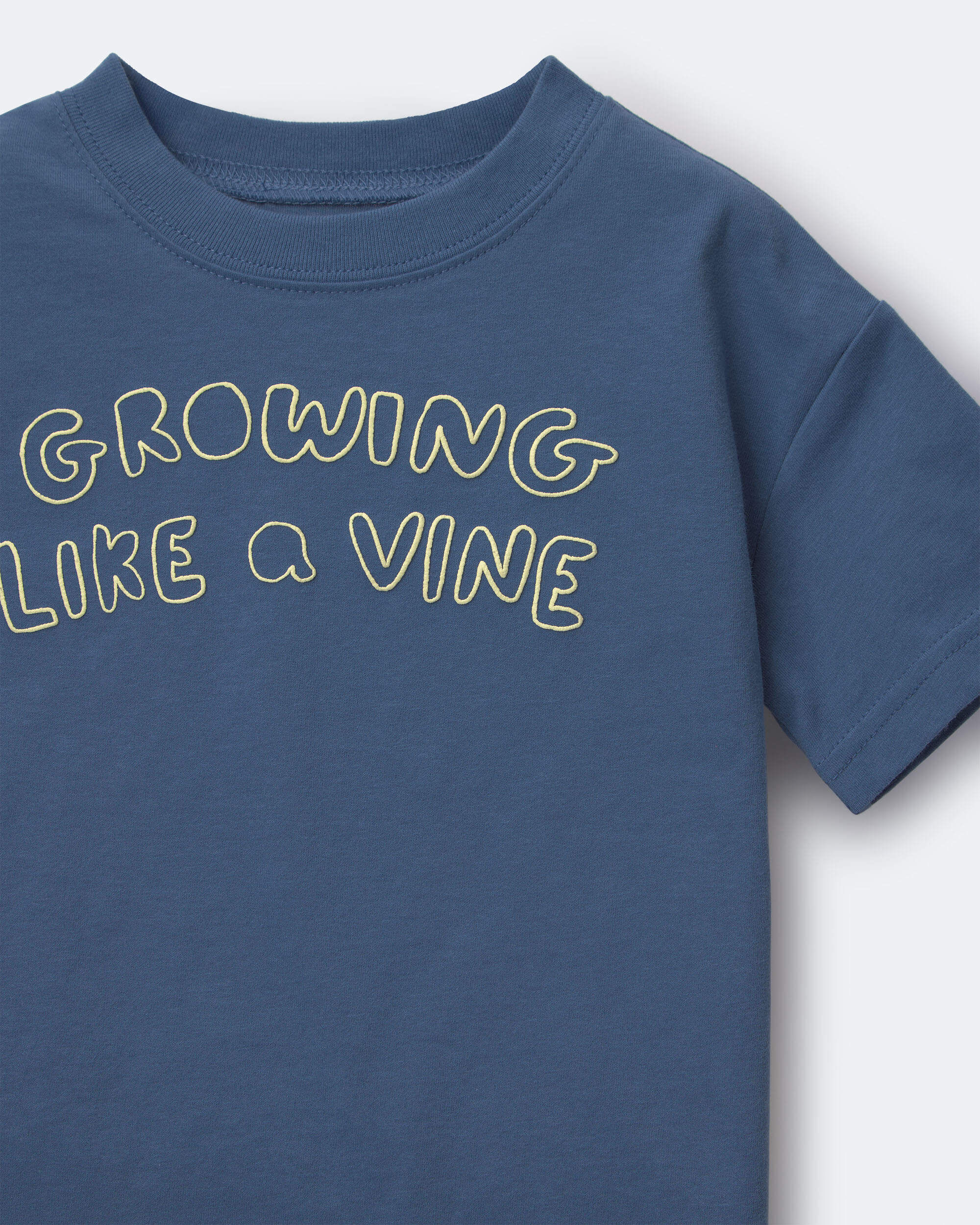 Toddler 'Growing Like a Vine' Relaxed Graphic Tee - Slate Blue - Image 3