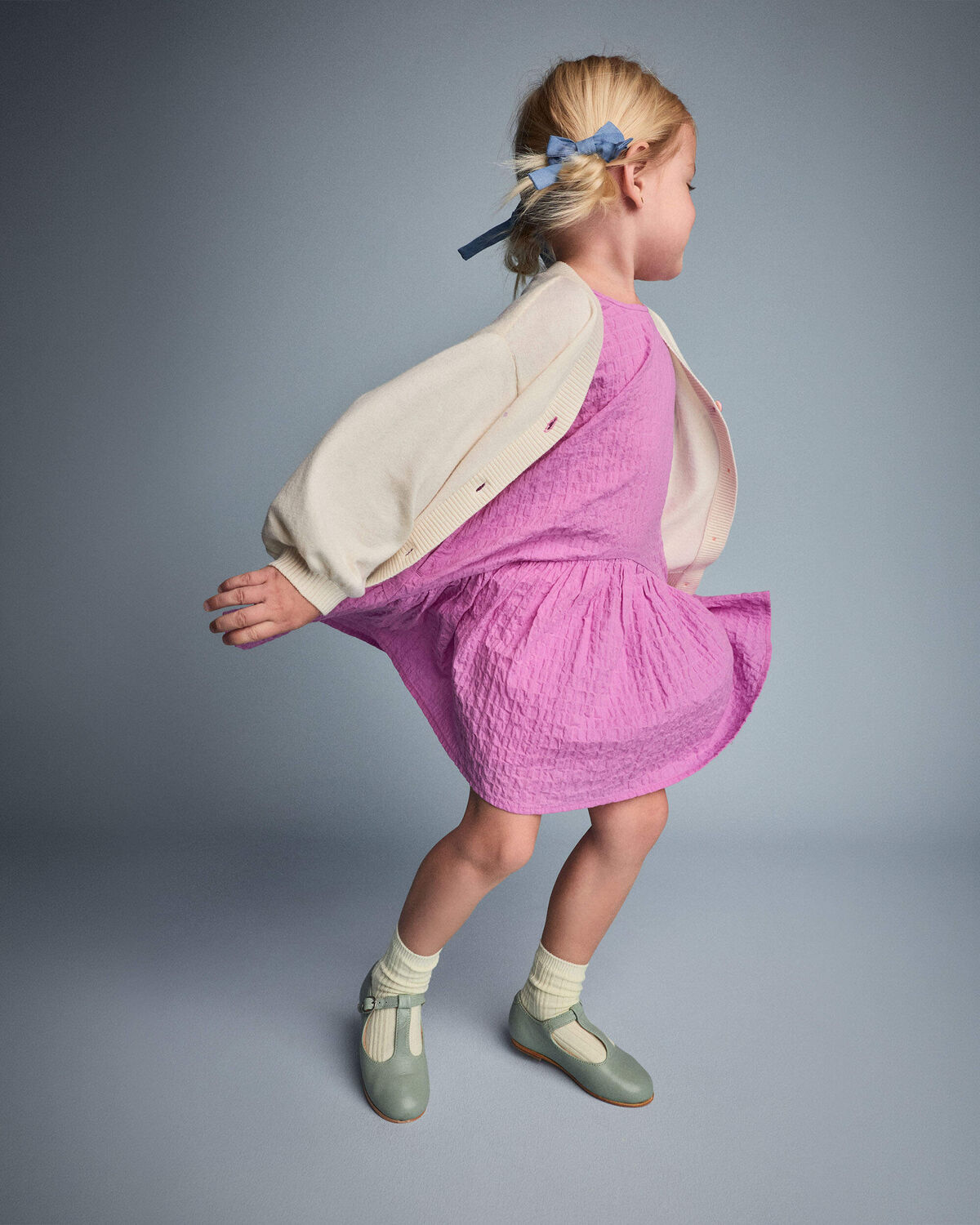 Toddler Girl Asymmetrical Drop-Waist Dress - Pink - Image 4