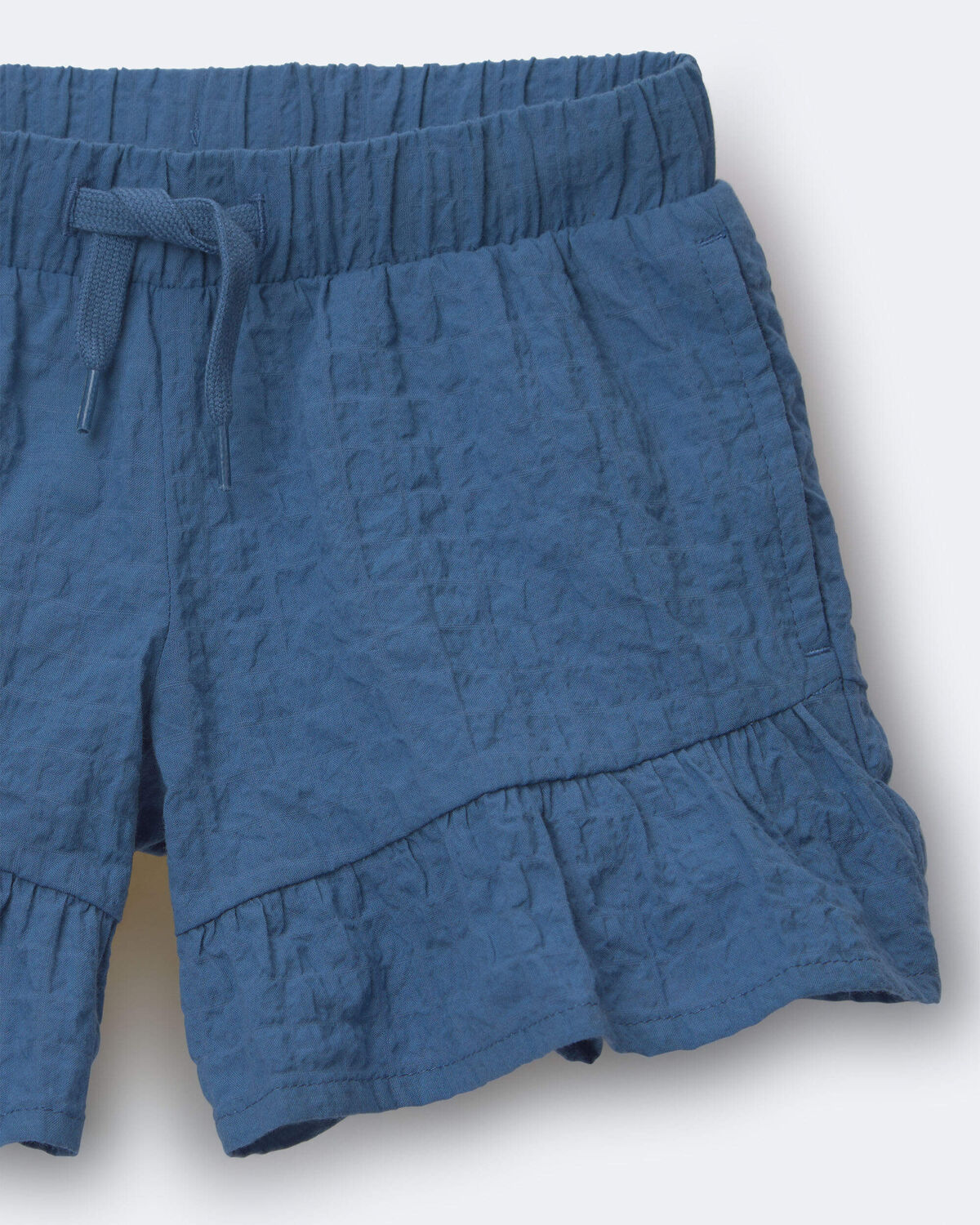 Toddler Girl Ruffle Butterfly Shorts - Slate Blue - Image 3