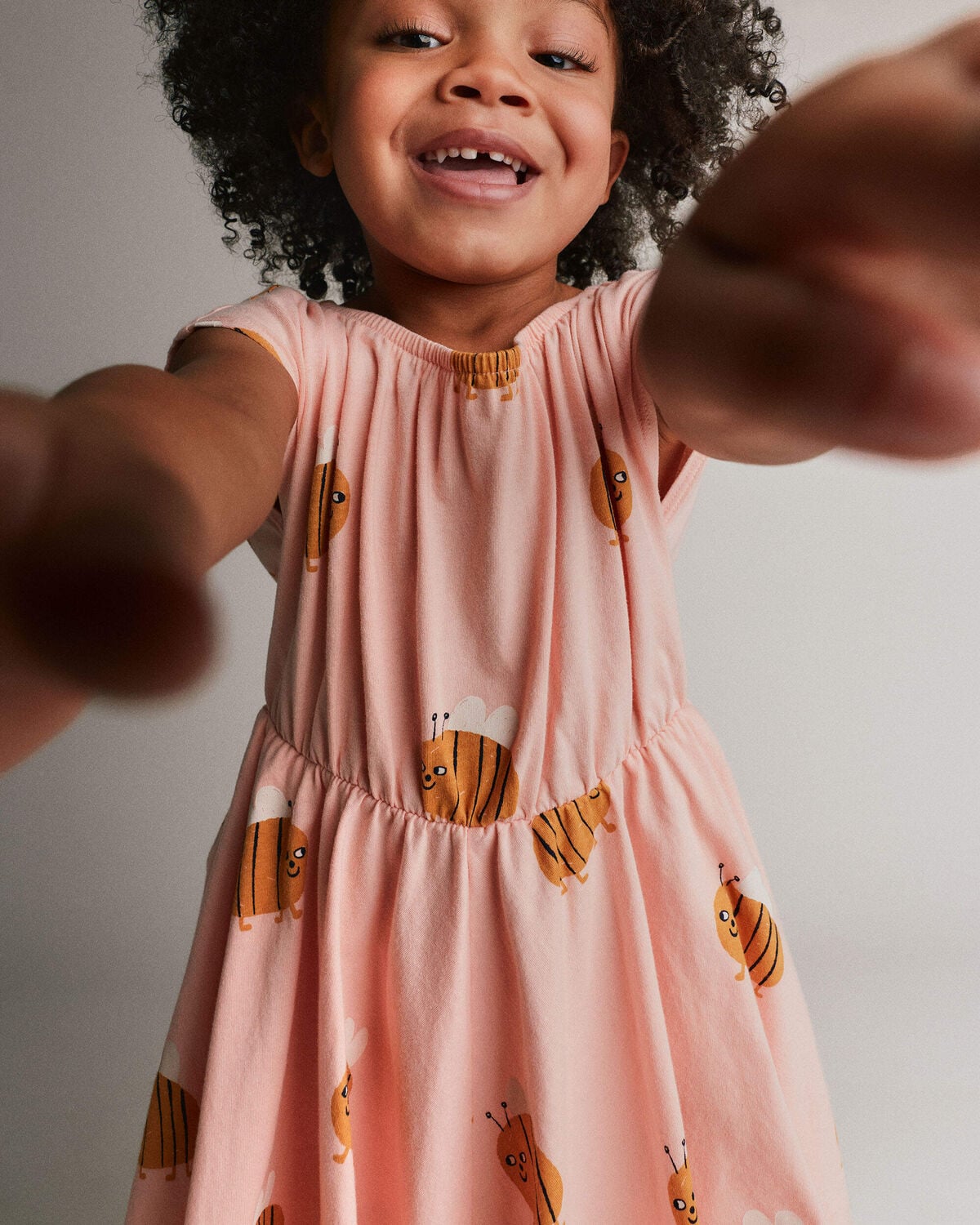 Toddler Girl Avenue Twirl™ Dress in Bee Print - Light Pink - Image 4
