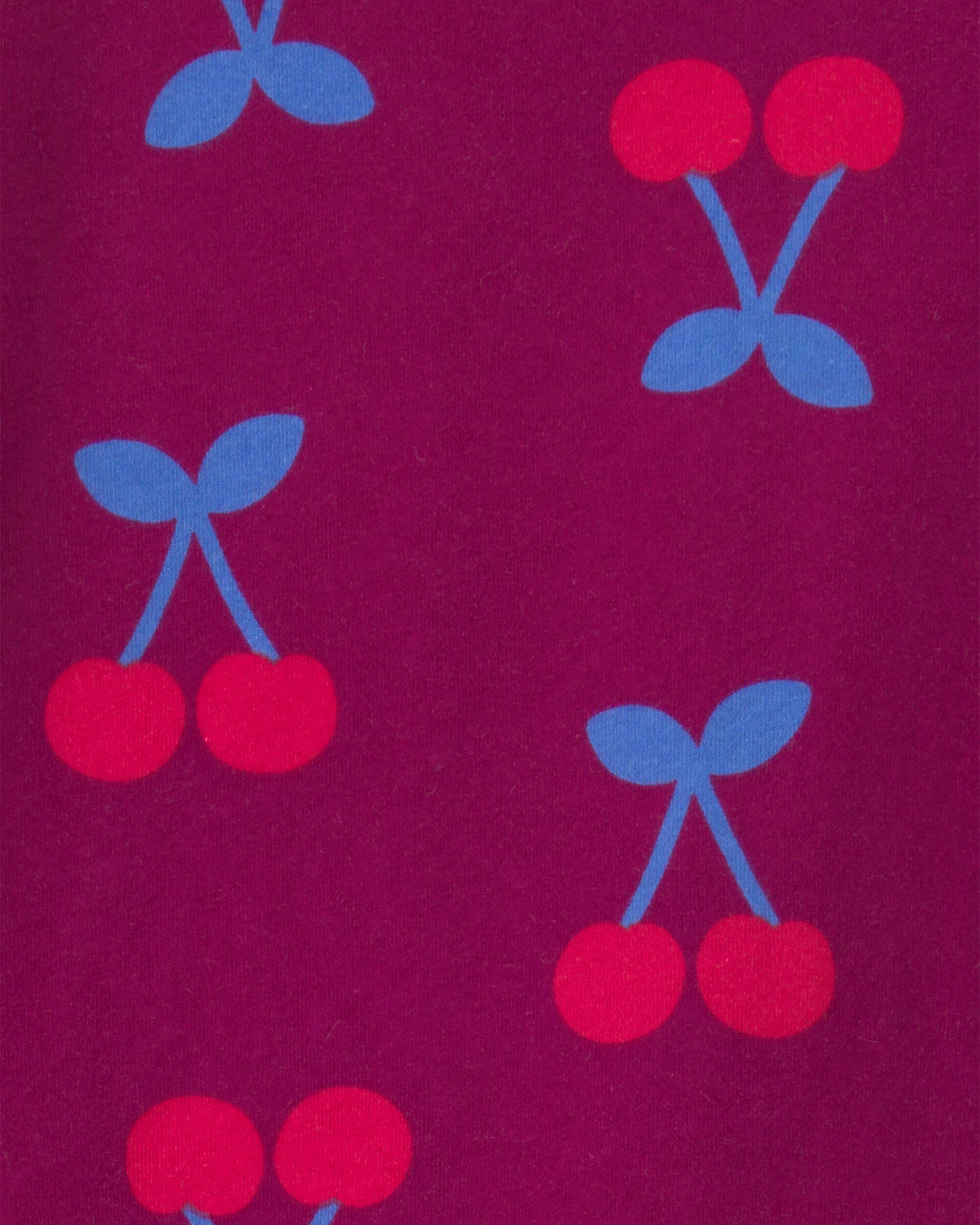 Toddler Girl Cherry Long-Sleeve Top - Burgundy - Image 3