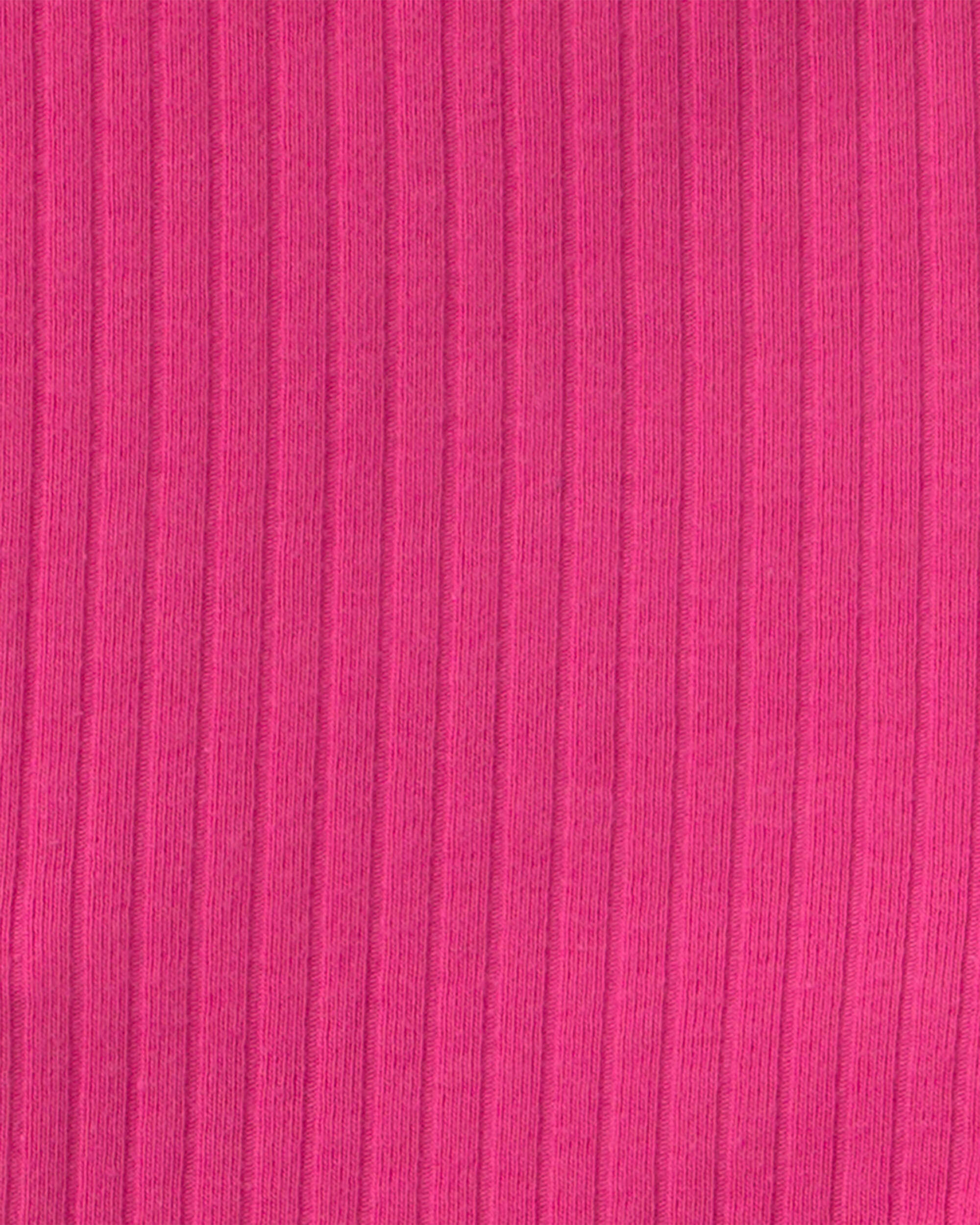 Toddler Girl Ribbed Pull-On Stretch Flare Leggings - Pink - Image 4