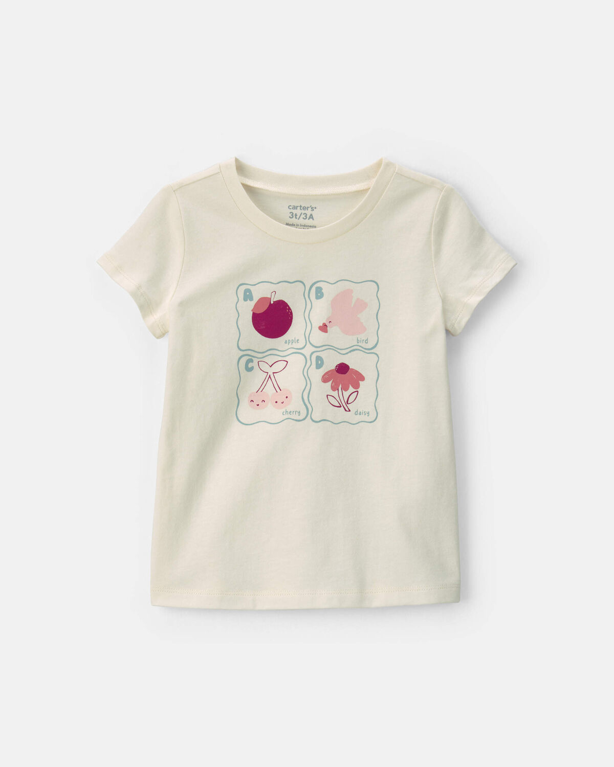 Toddler Girl 'ABC' Graphic Tee - Cream
