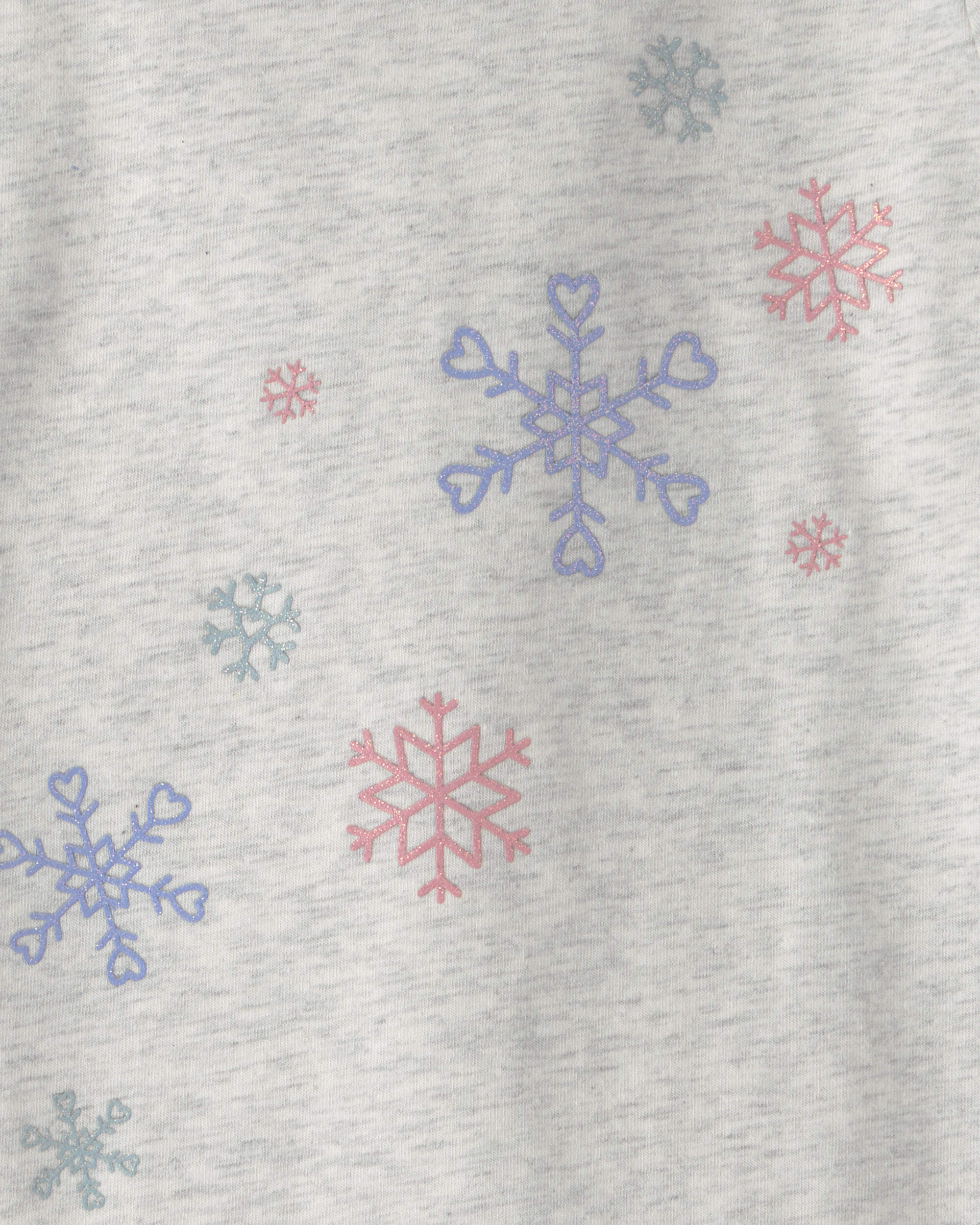 Toddler Girl Snowflake Long-Sleeve Graphic Tee - Grey - Image 3