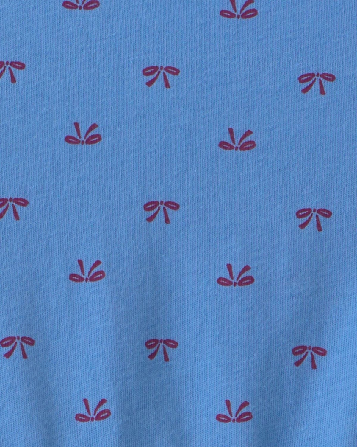 Toddler Girl Bow Long-Sleeve Dress - Blue - Image 3