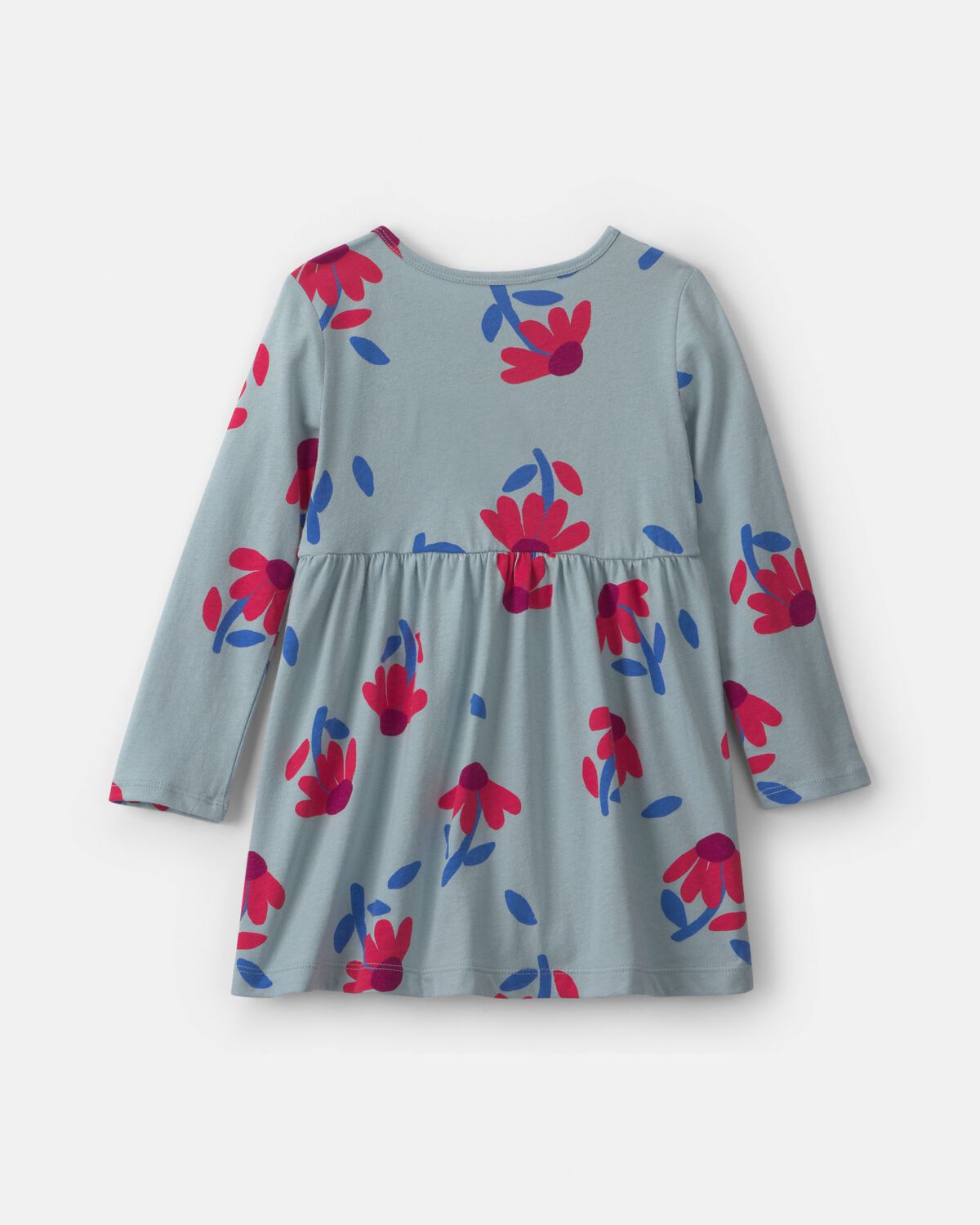 Toddler Girl Floral Long-Sleeve Dress - Blue - Image 2