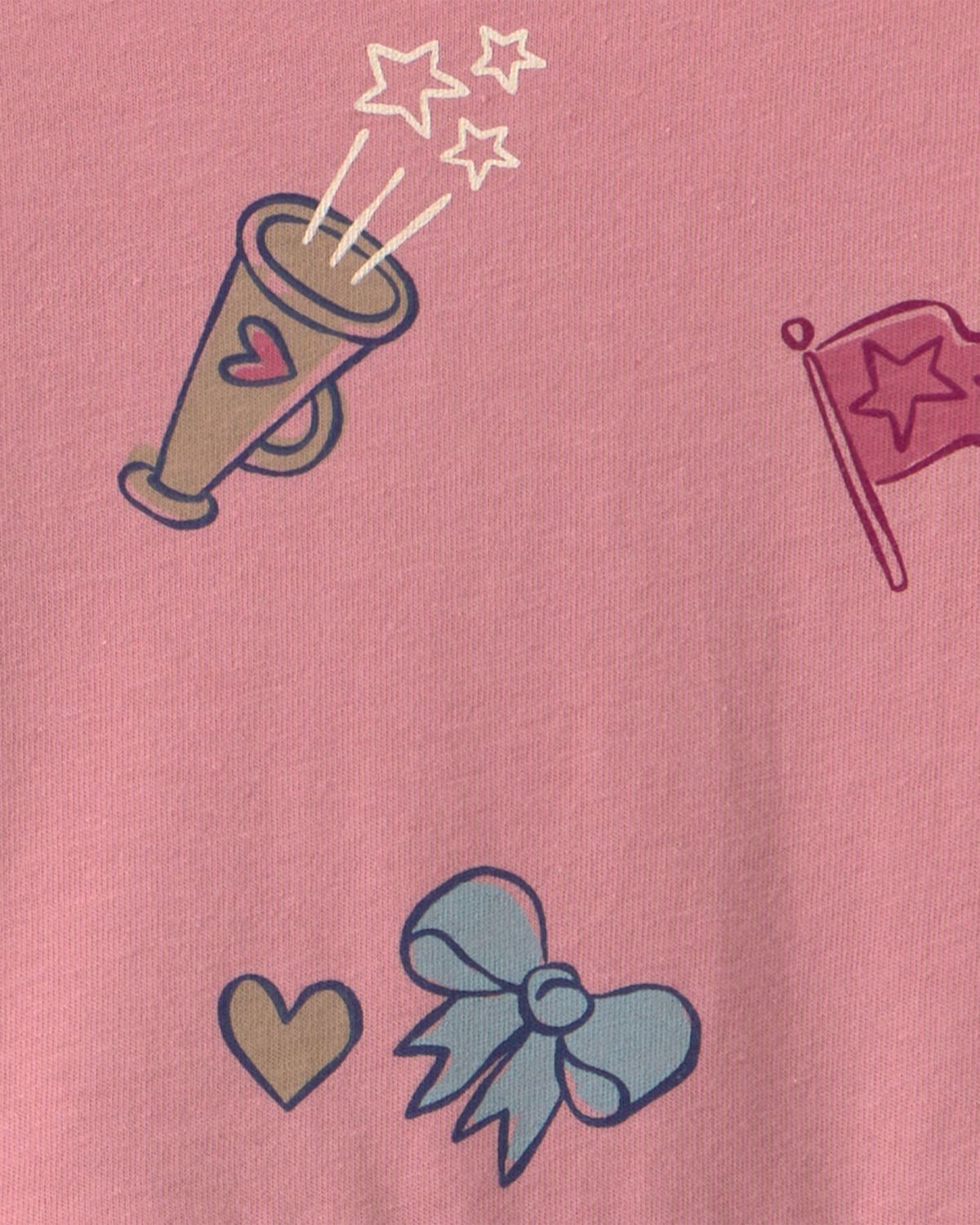 Toddler Girl School Spirit Long-Sleeve Dress - Pink - Image 3