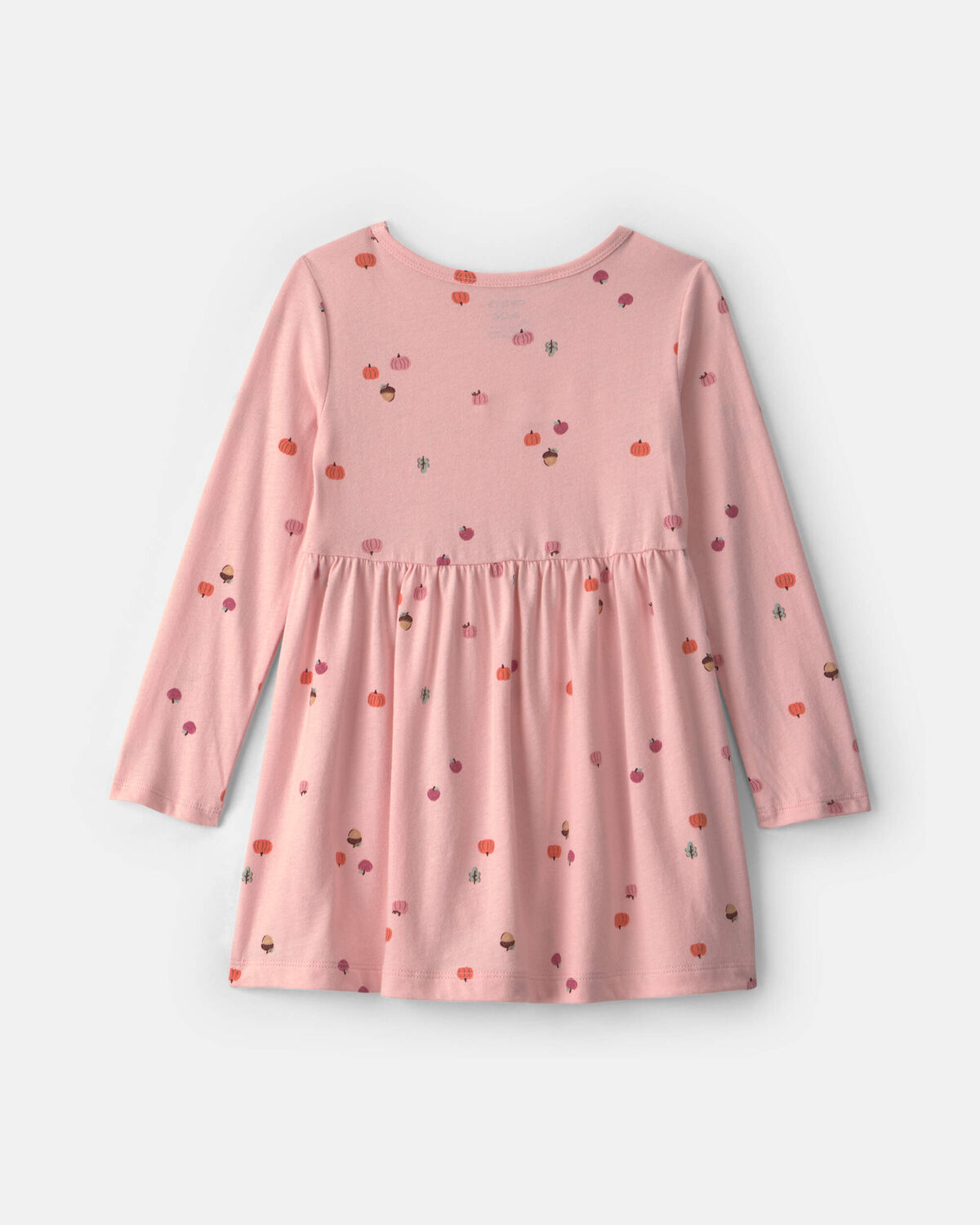Toddler Girl Pumpkin Long-Sleeve Dress - Pink - Image 2