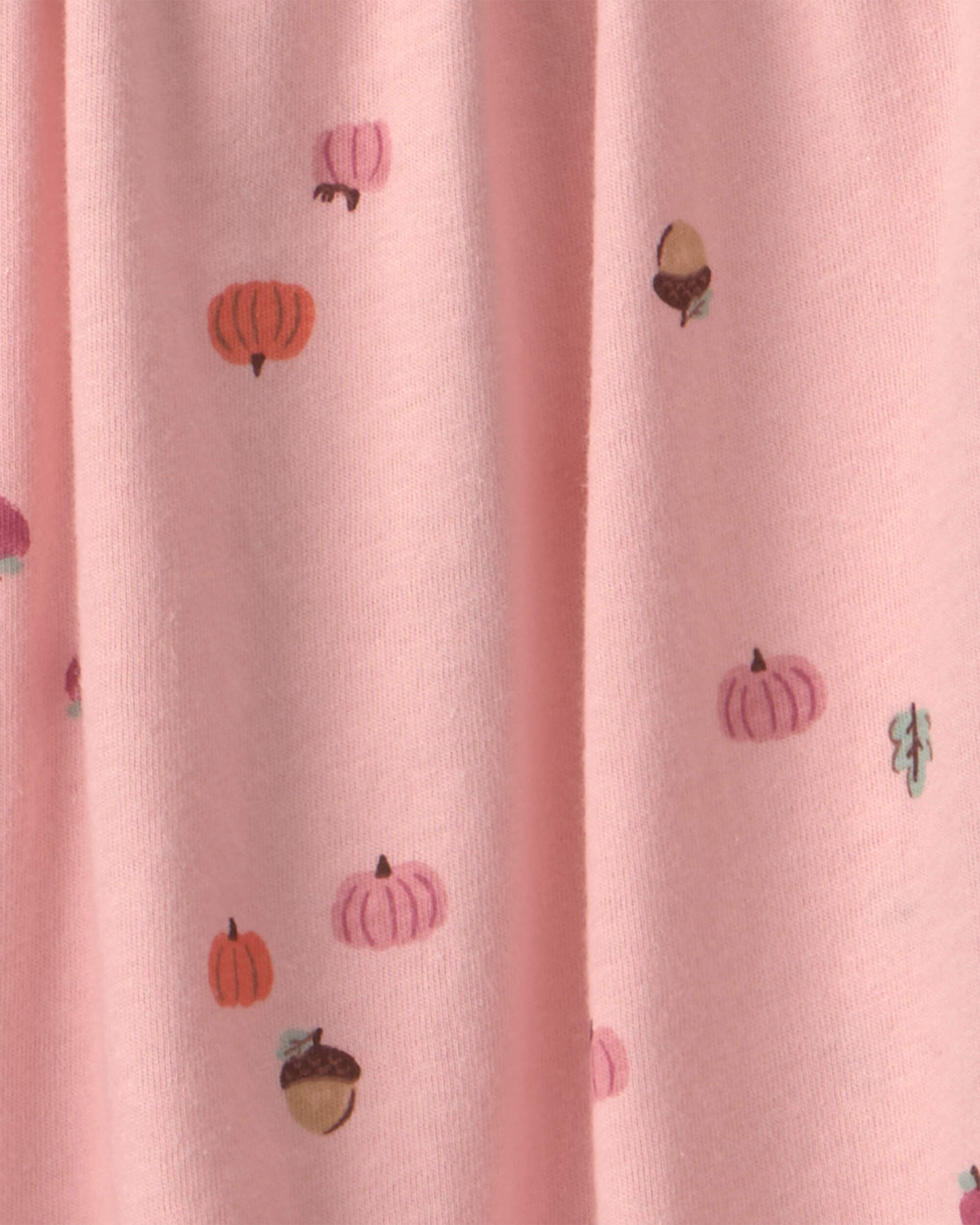 Toddler Girl Pumpkin Long-Sleeve Dress - Pink - Image 4