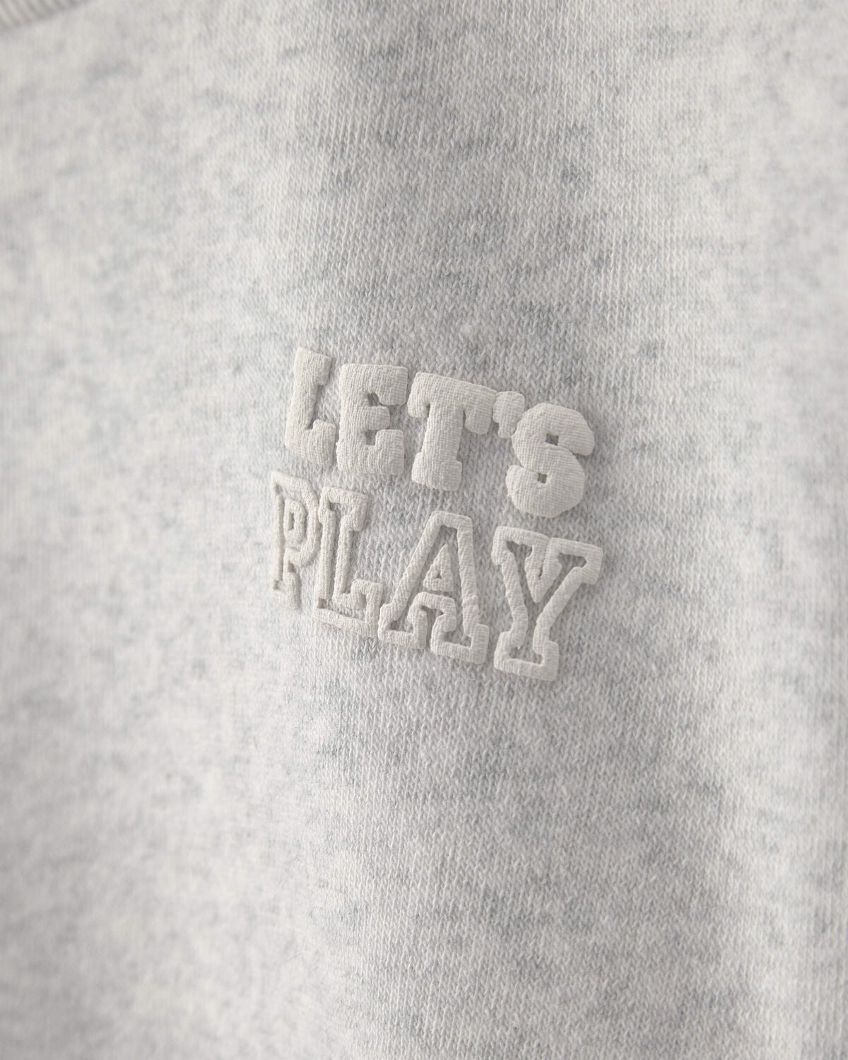 Toddler Girl 'Let's Play' Fleece Pullover Sweatshirt - Grey - Image 2