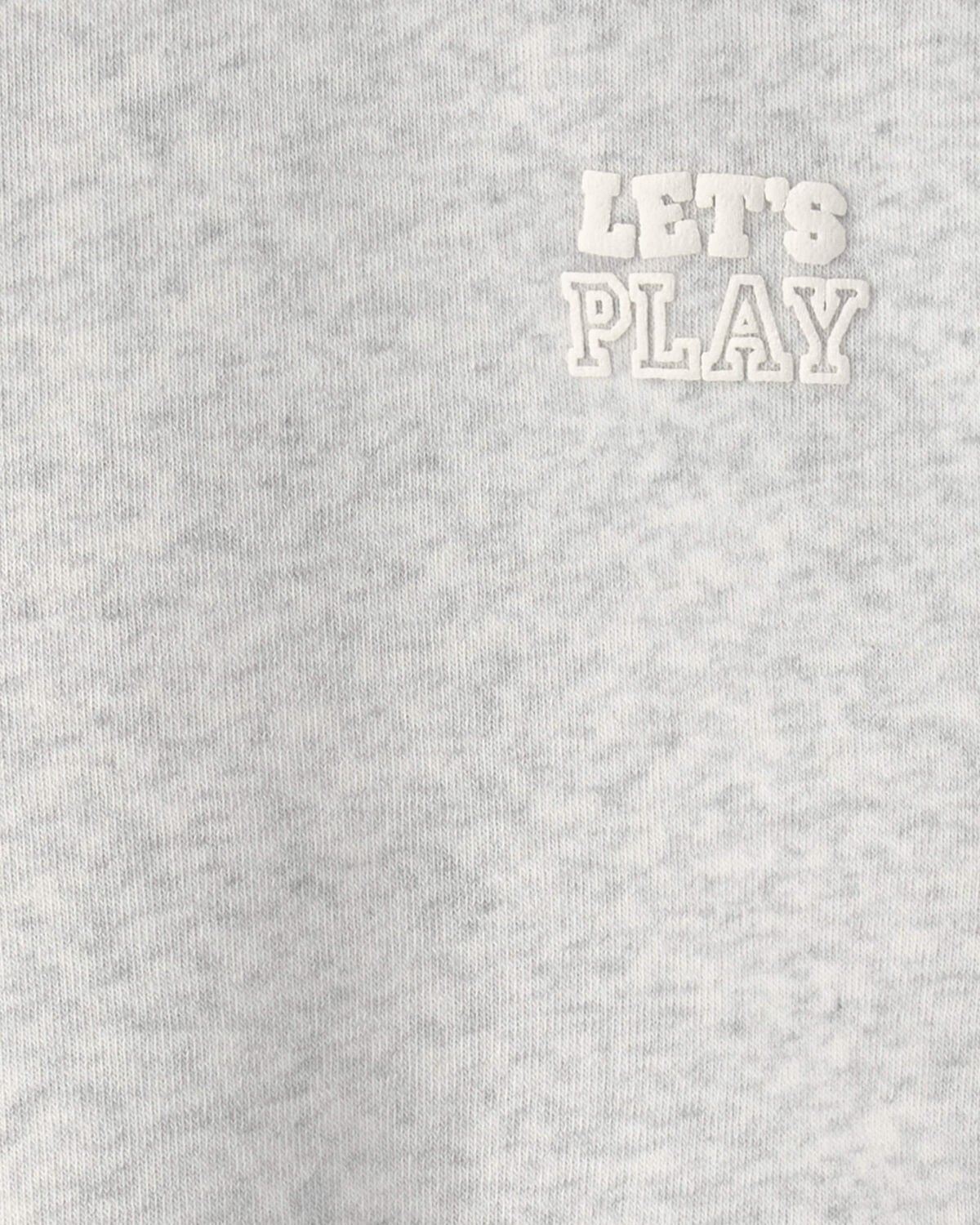 Toddler Girl 'Let's Play' Fleece Pullover Sweatshirt - Grey - Image 3
