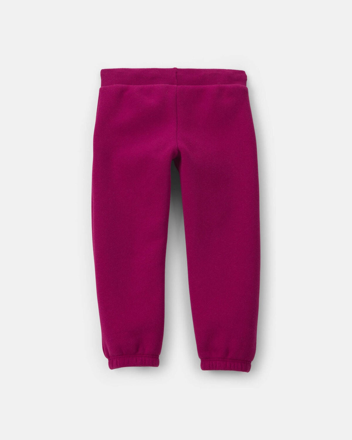 Toddler Girl Fleece Joggers - Burgundy - Image 2