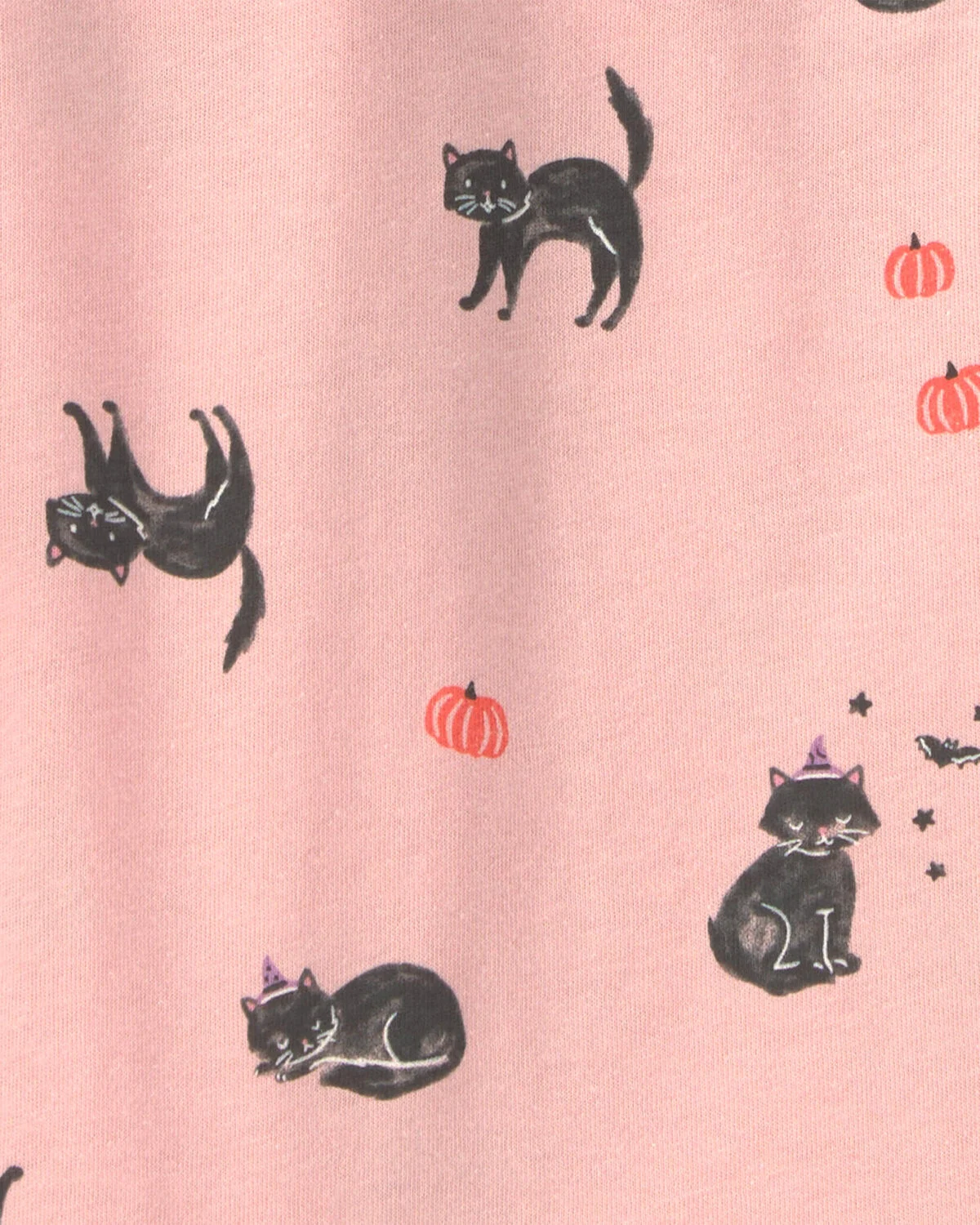 Toddler Girl Halloween Cat Long-Sleeve Peplum Top - Pink - Image 2
