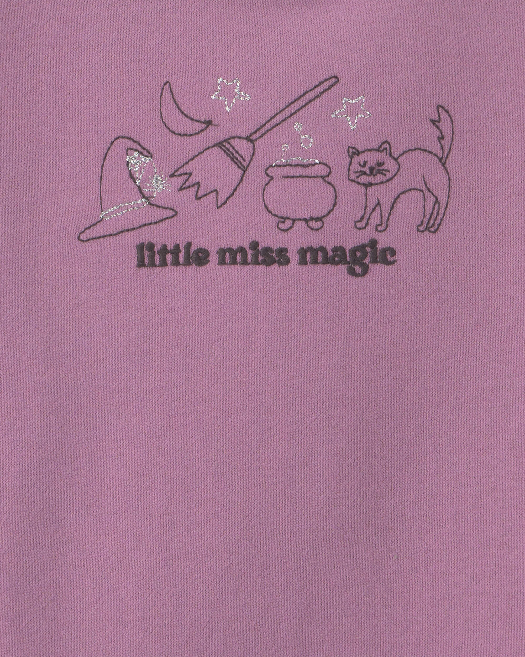 Toddler Girl Pumpkin Halloween French Terry Pullover Sweatshirt - Pink - Image 4