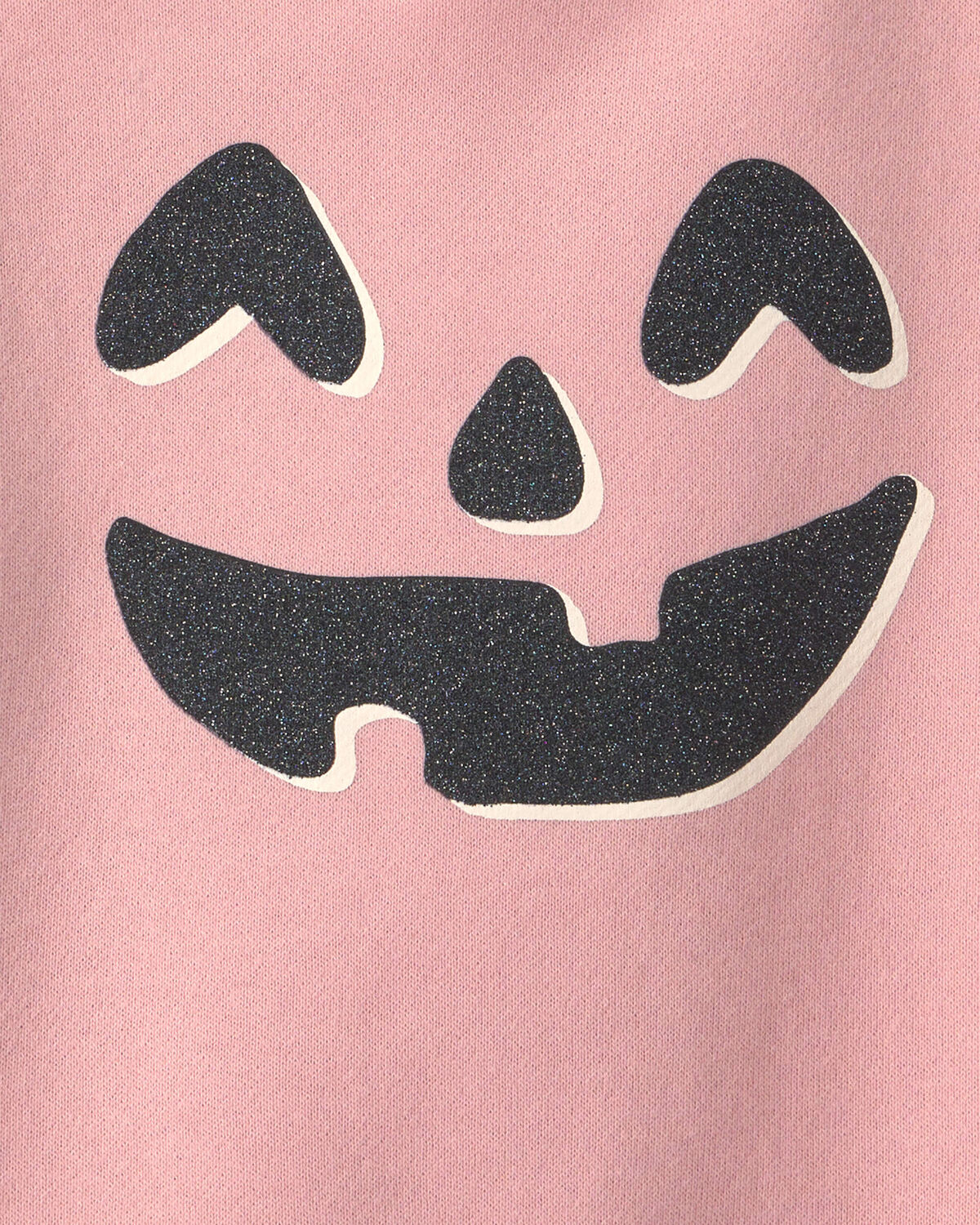 Toddler Girl Pumpkin Halloween French Terry Pullover Sweatshirt - Pink - Image 2