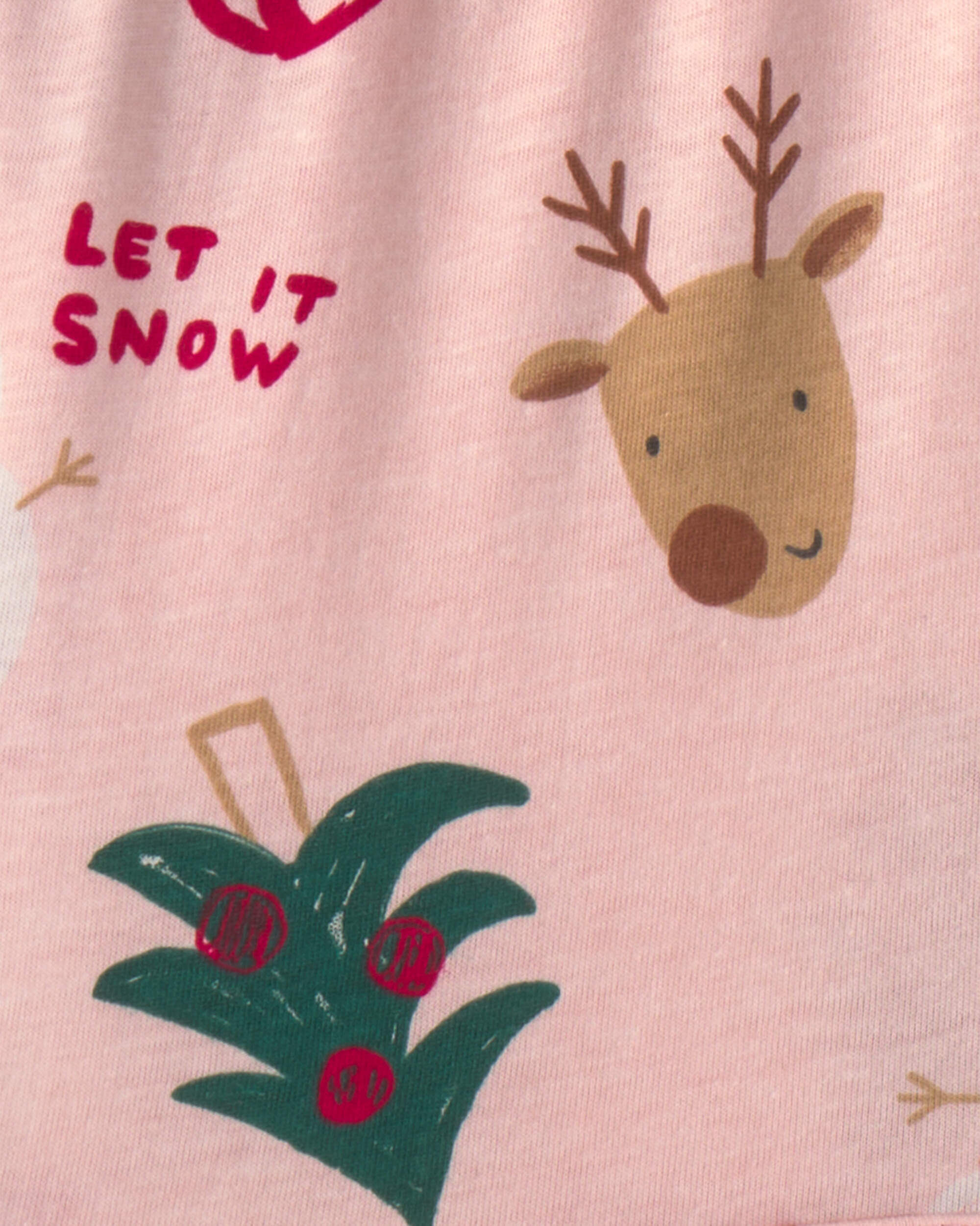 Toddler Girl Christmas Long-Sleeve Dress - Pink - Image 4