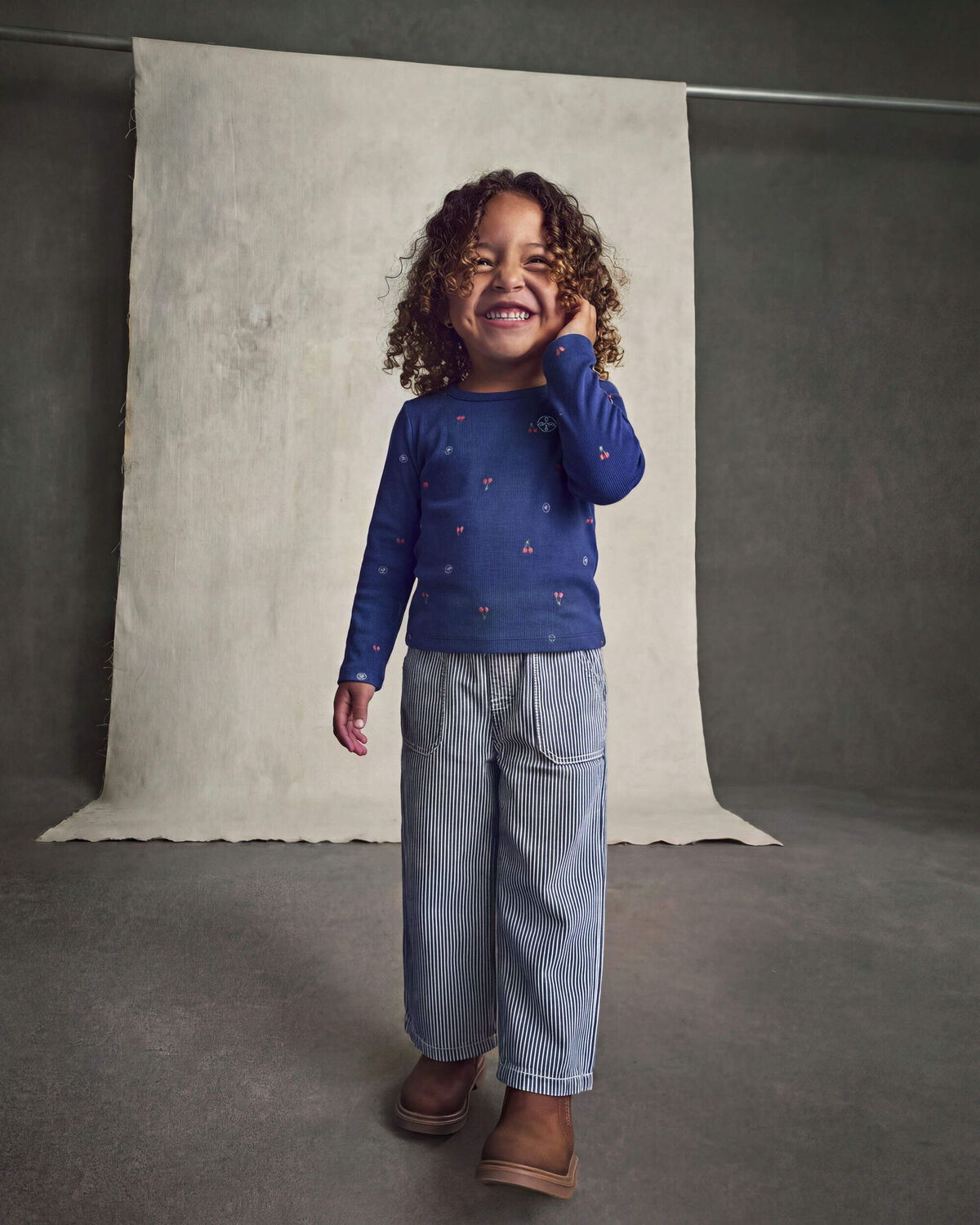 Toddler Girl Long-Sleeve Top - Navy - Image 3