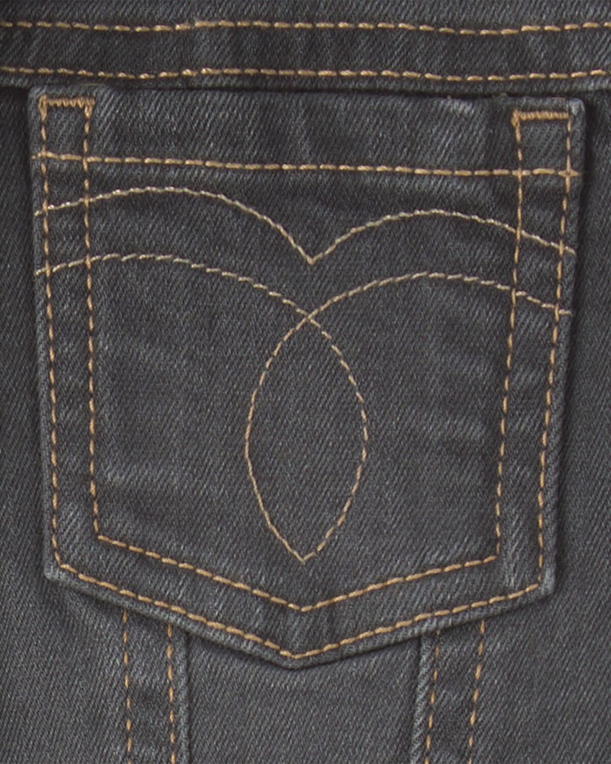 Toddler Girl Denim Jacket - Charcoal Wash - Image 2
